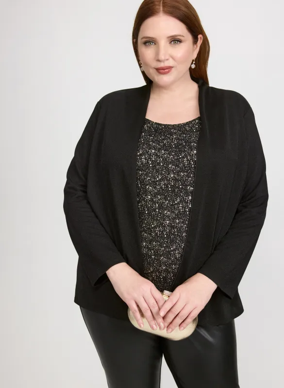 Metallic Illusion Layered Top sold by Laura