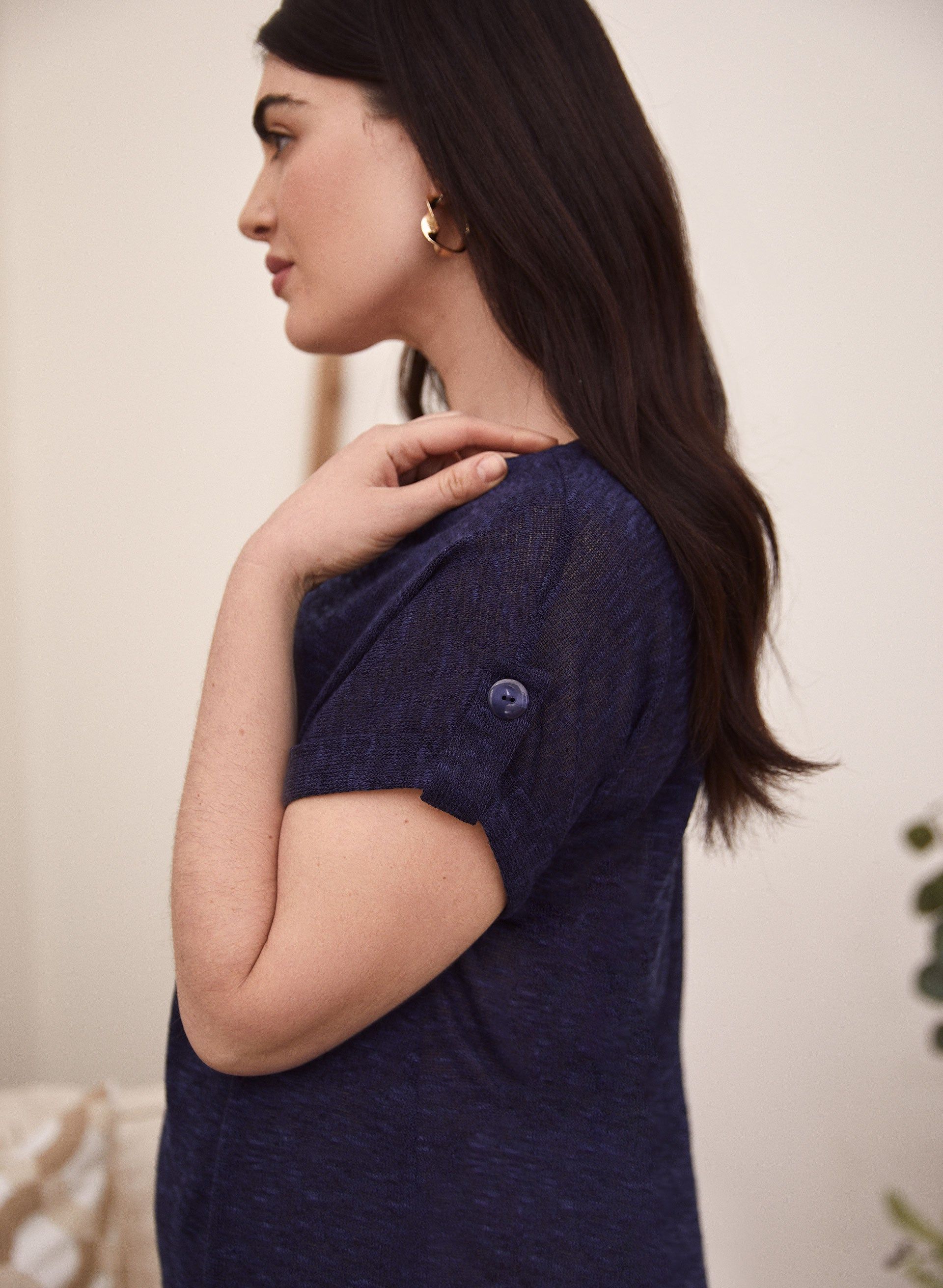 Boat Neck Melange Knit Top sold by Laura product image thumbnail 4