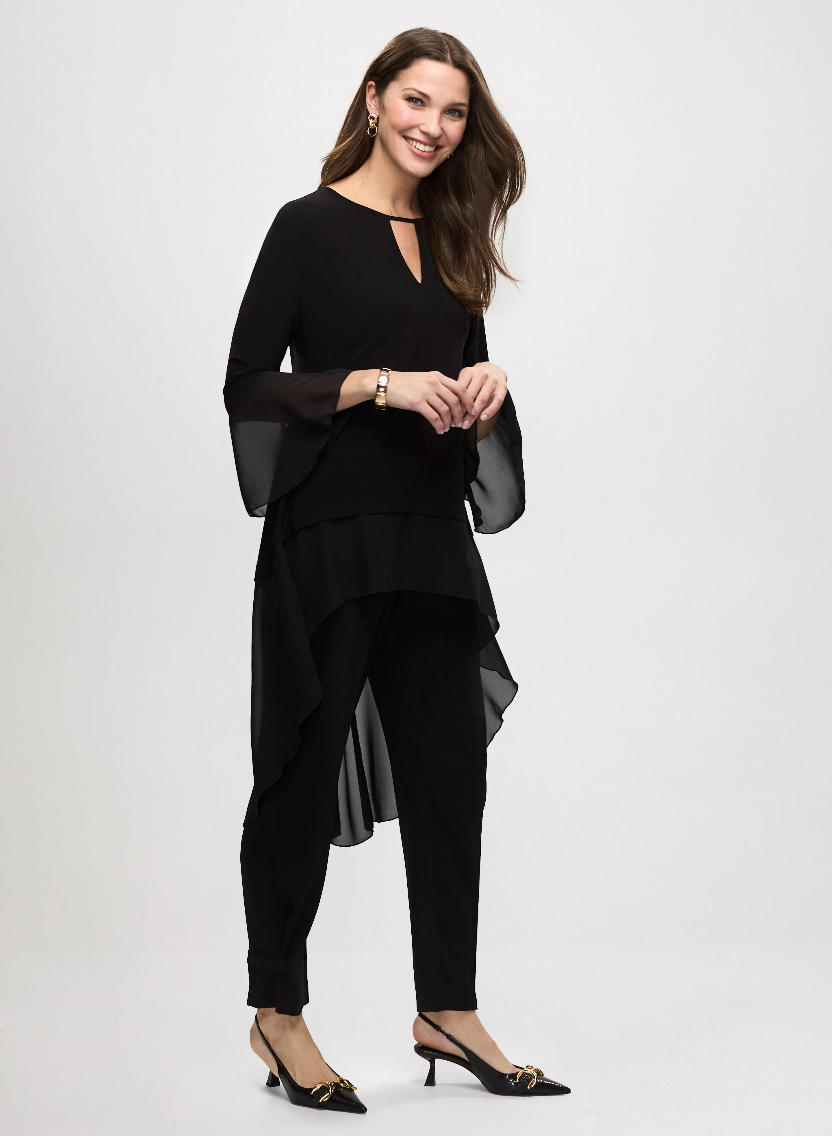 Ruffle Sleeve Asymmetric Tunic sold by Laura product image thumbnail 5