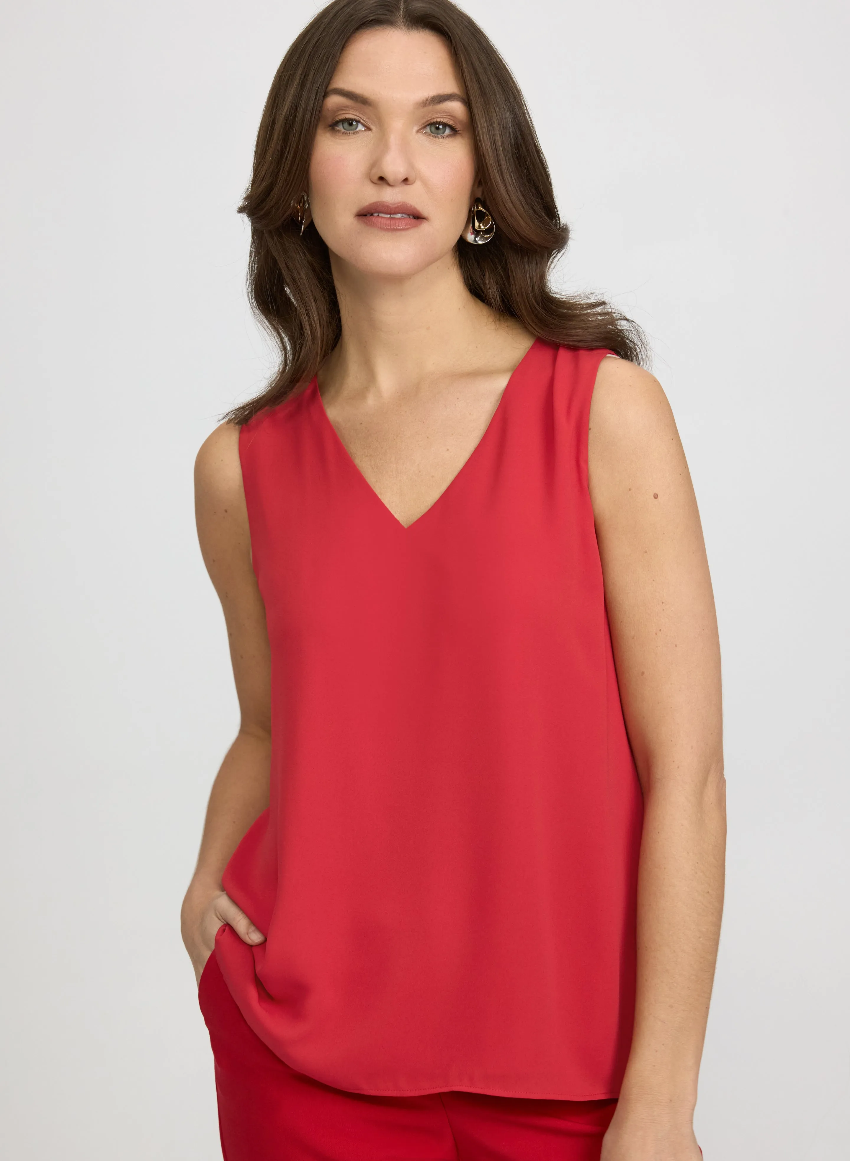 Sleeveless V-Neck Blouse sold by Laura product image thumbnail 2