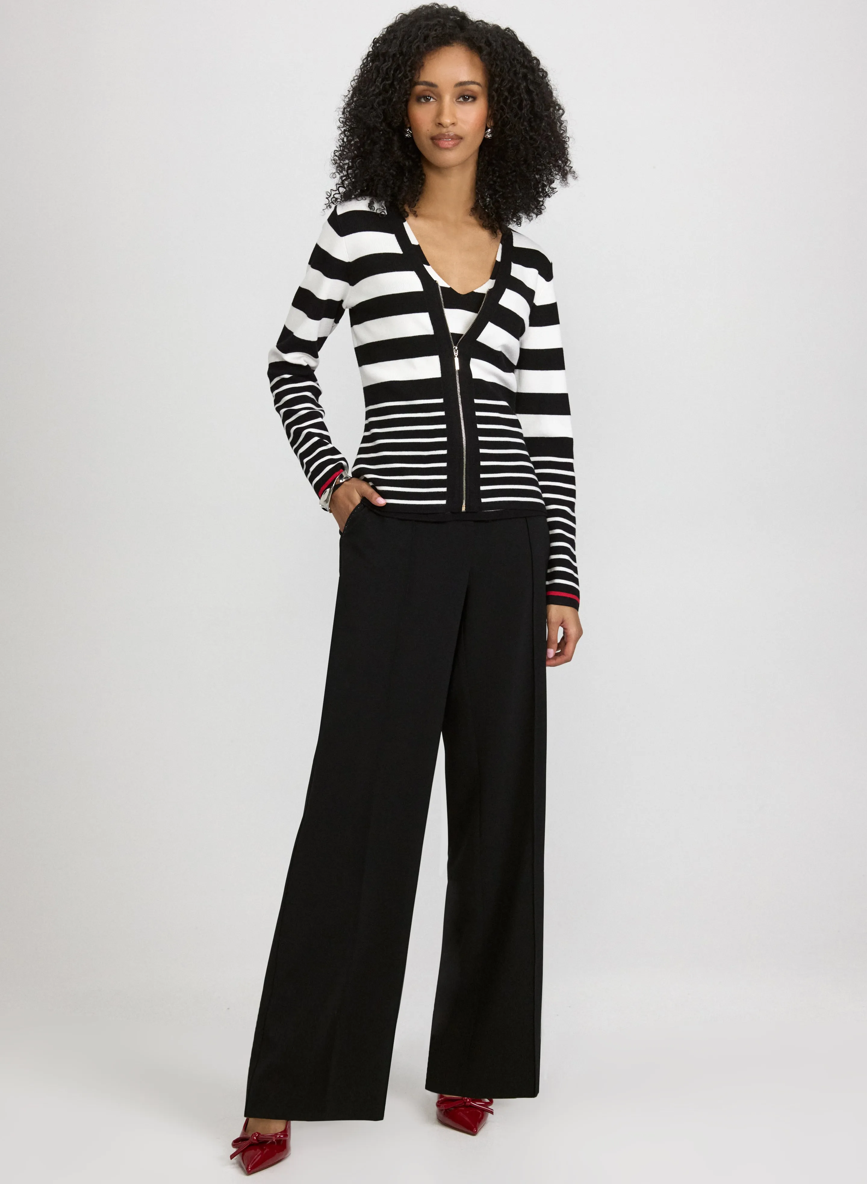 Stripe Zip Cardigan sold by Laura product image thumbnail 3