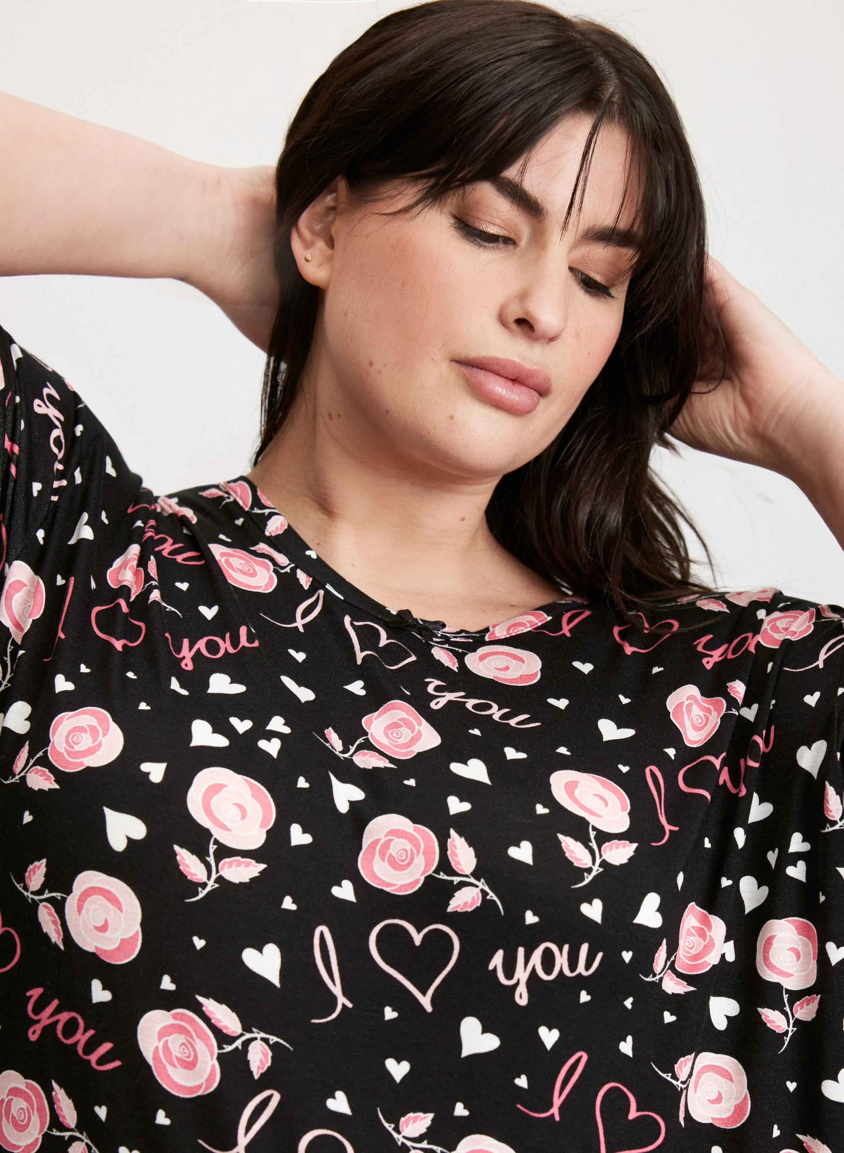 Short Sleeve Long Printed Nightgown sold by Laura product image thumbnail 5