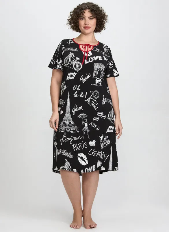Printed Jersey Nightgown sold by Laura