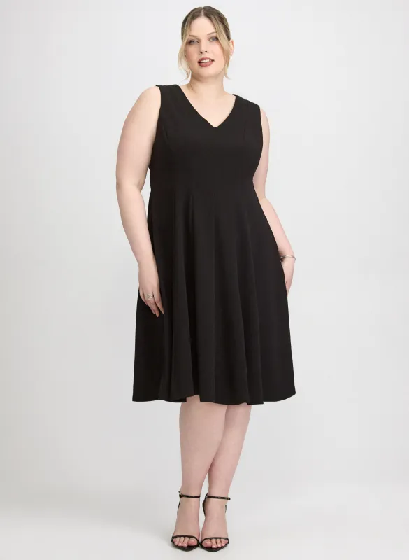 Crepe Fit and Flare Dress sold by Laura