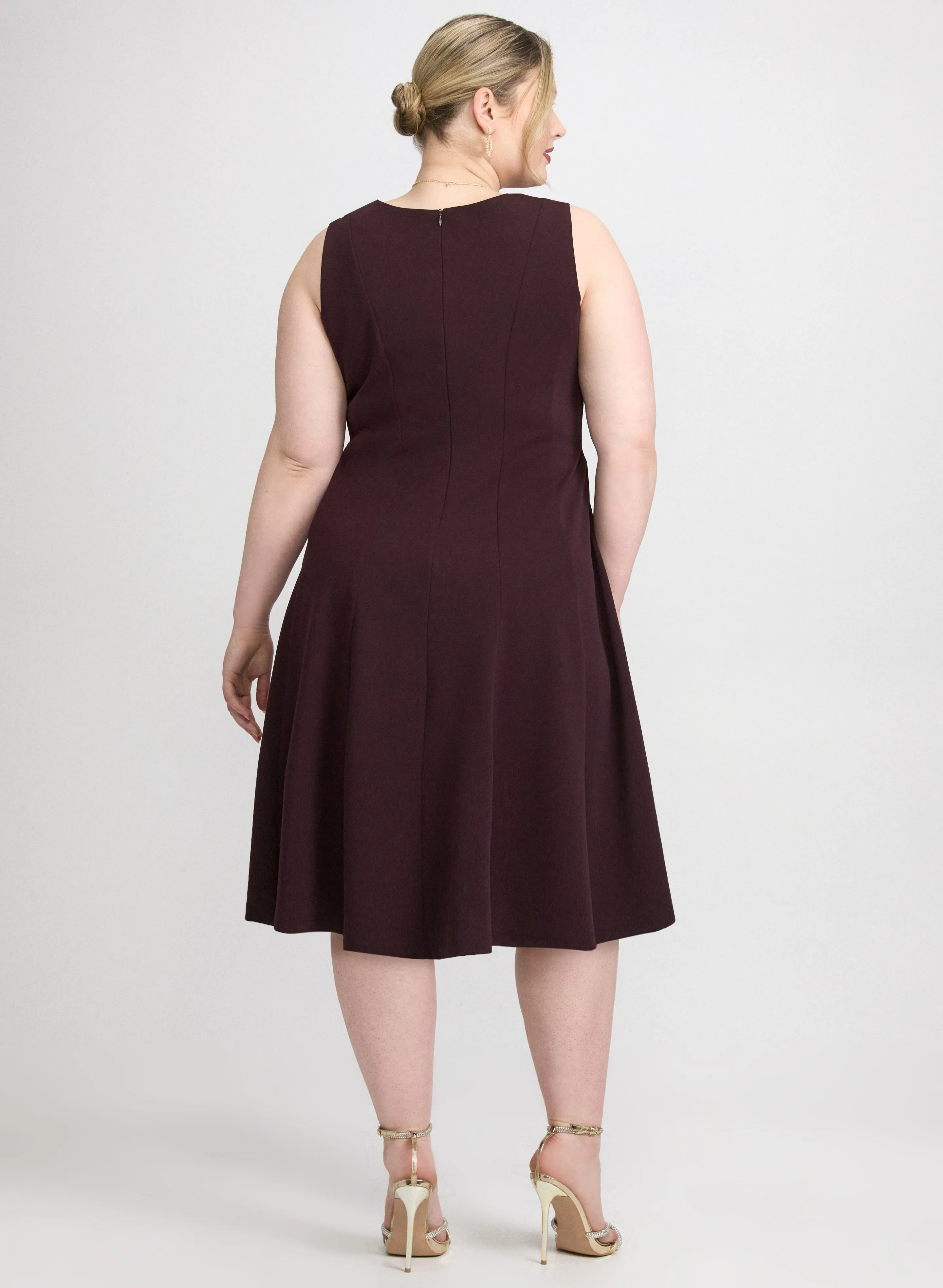 Crepe Fit and Flare Dress sold by Laura product image thumbnail 3