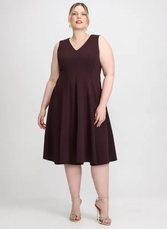 Crepe Fit and Flare Dress sold by Laura