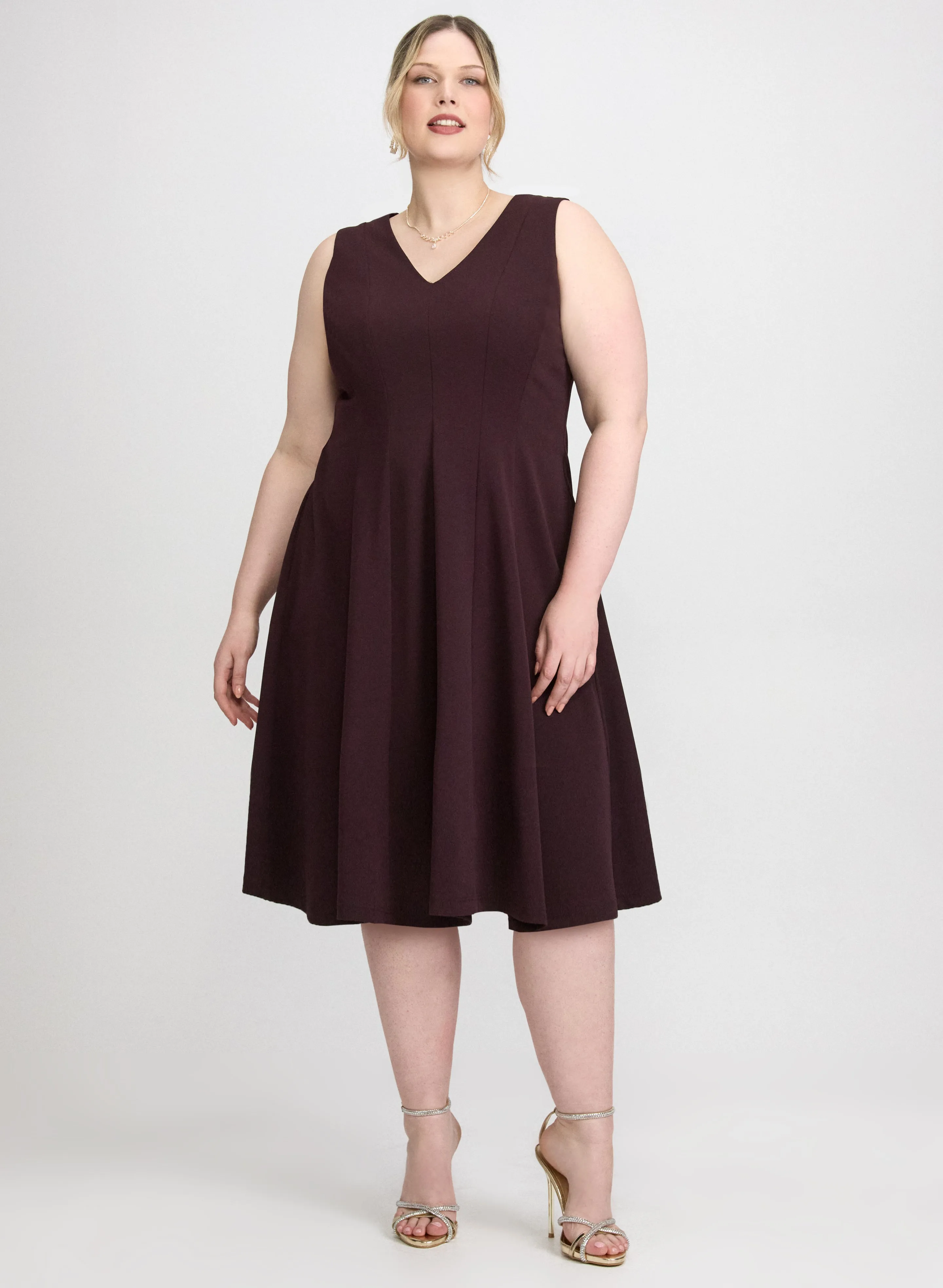 Crepe Fit and Flare Dress sold by Laura