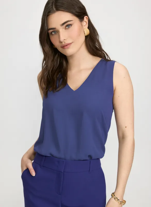 Sleeveless V-Neck Blouse sold by Laura