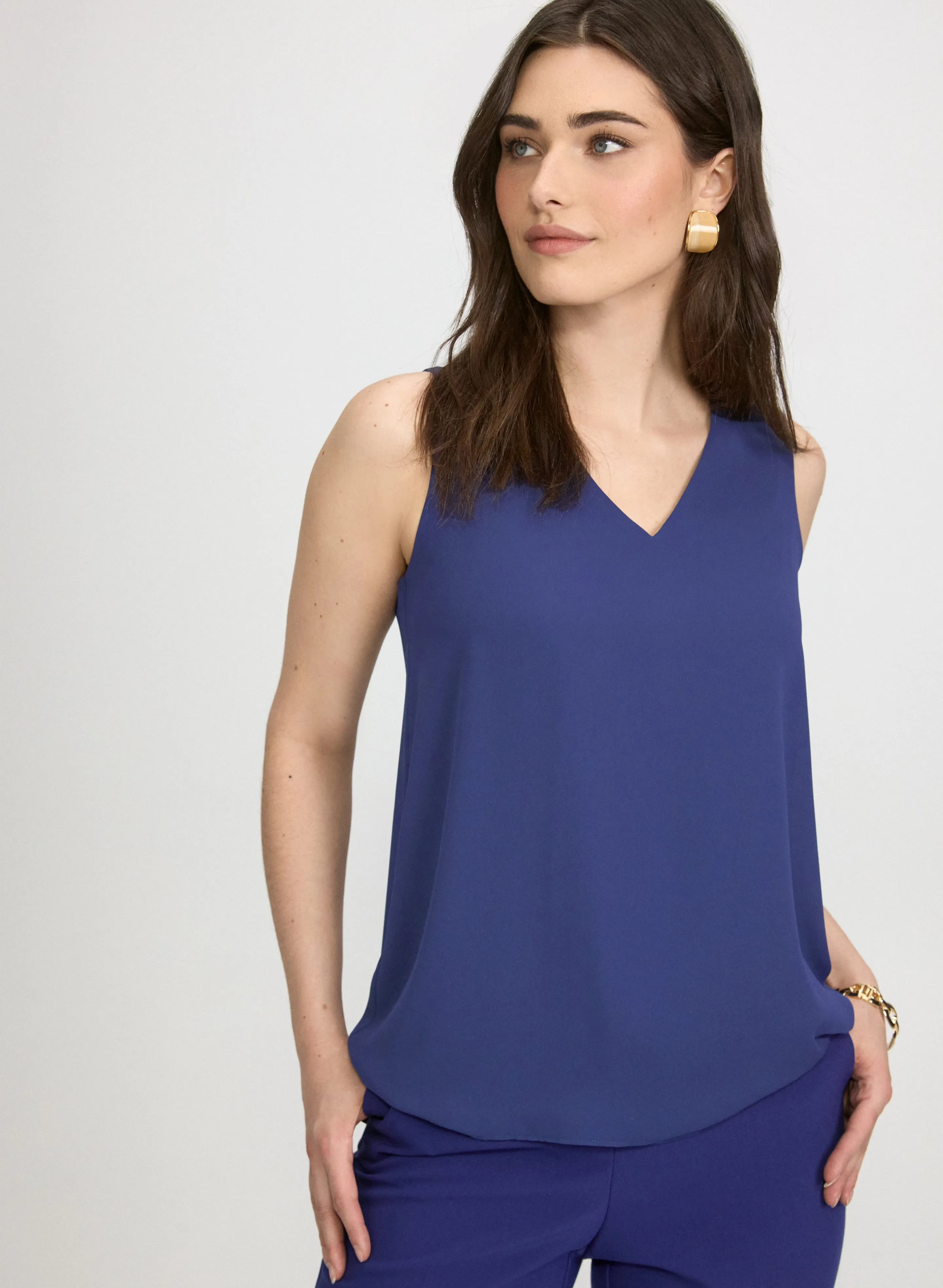 Sleeveless V-Neck Blouse sold by Laura product image thumbnail 4