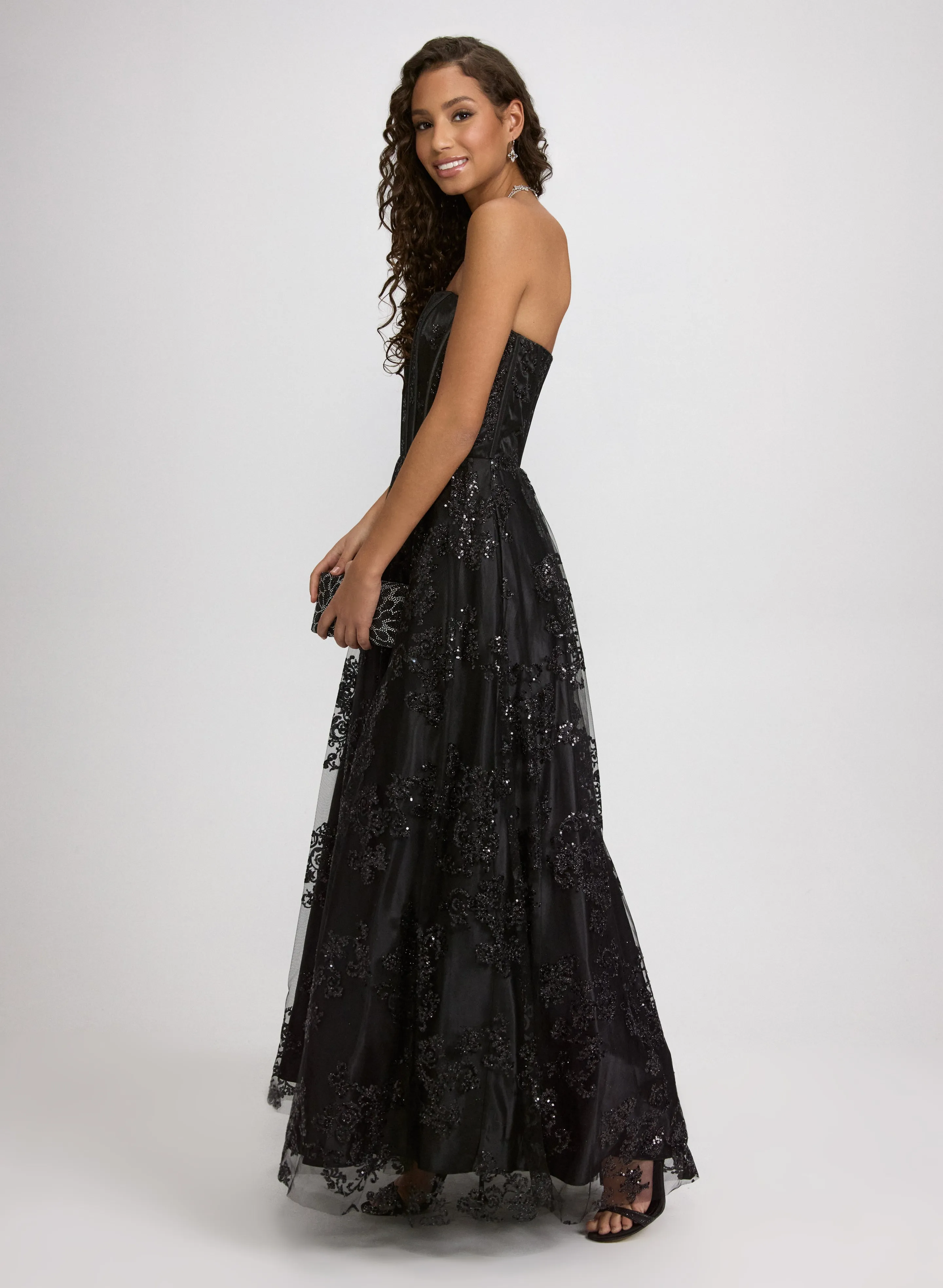 Strapless Floral Dress sold by Laura product image thumbnail 2