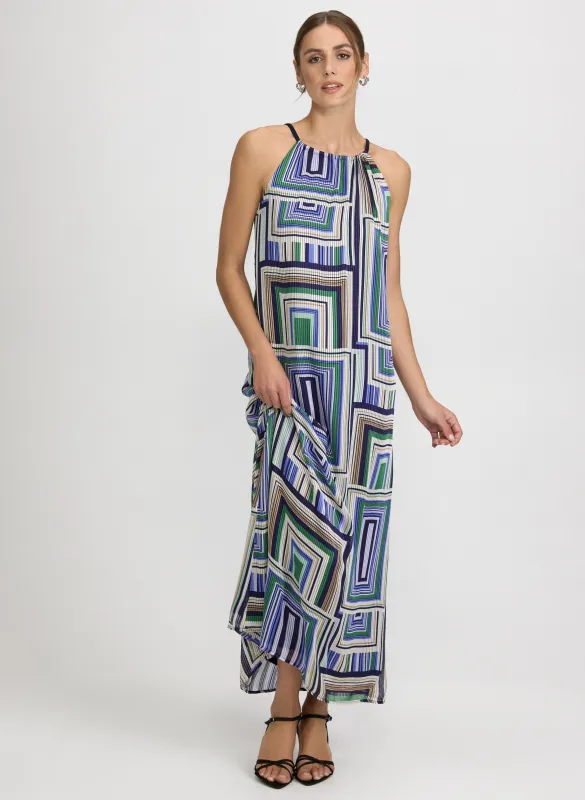 Geometric Halter Neck Dress sold by Laura