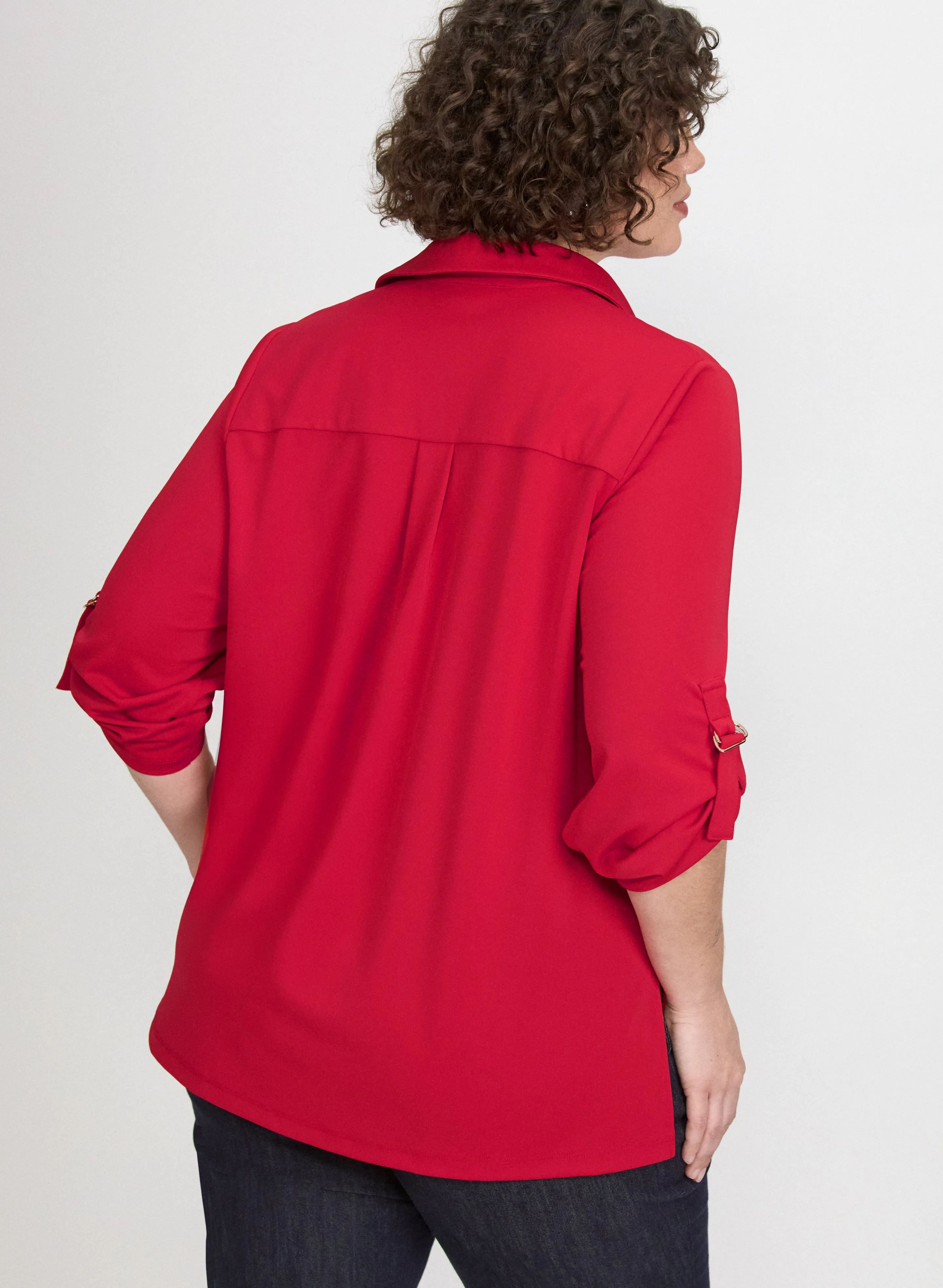 Jersey Button-Down Top sold by Laura product image thumbnail 5