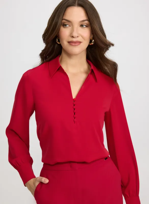 Half-Button Blouse sold by Laura