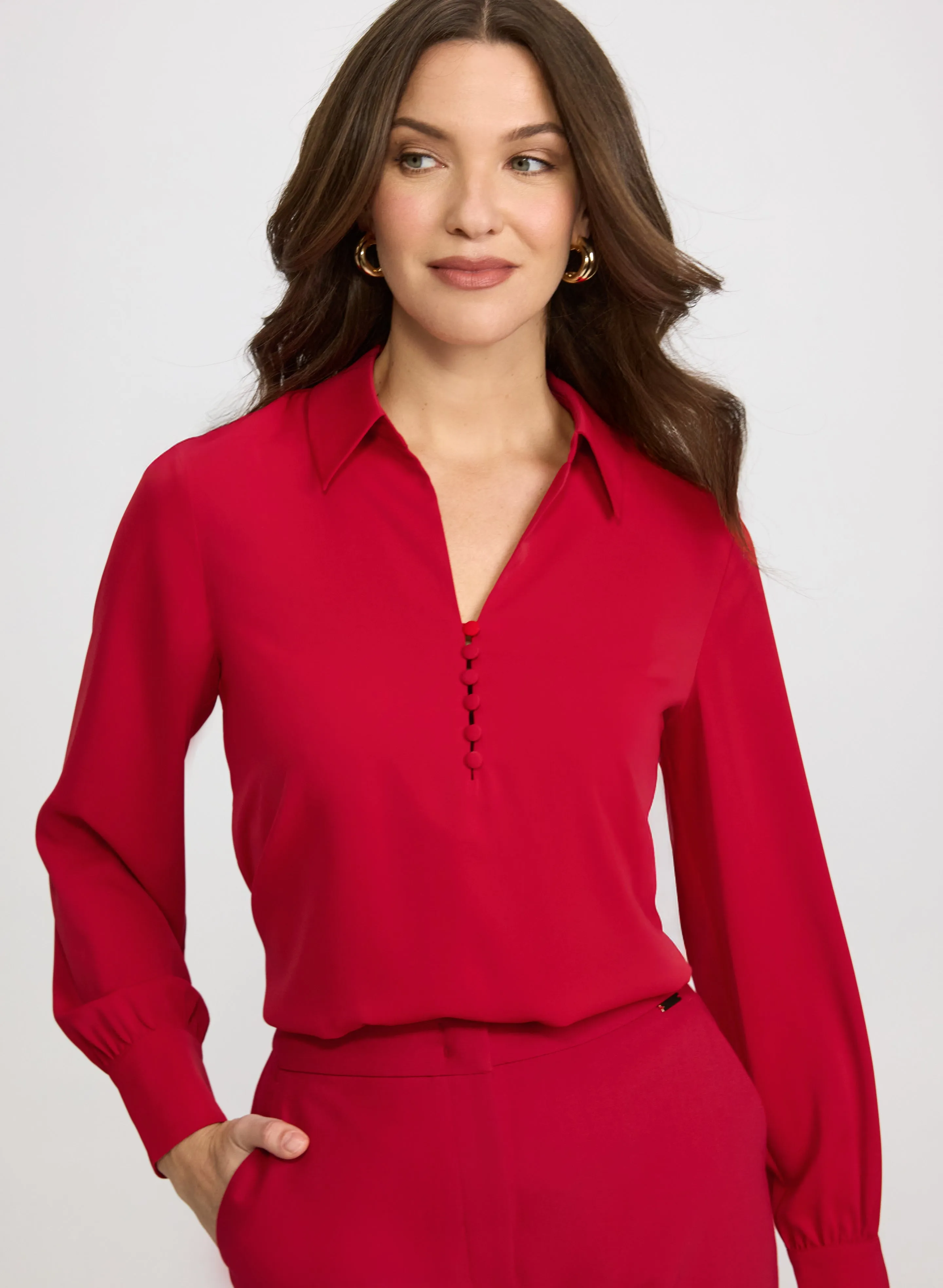 Half-Button Blouse sold by Laura