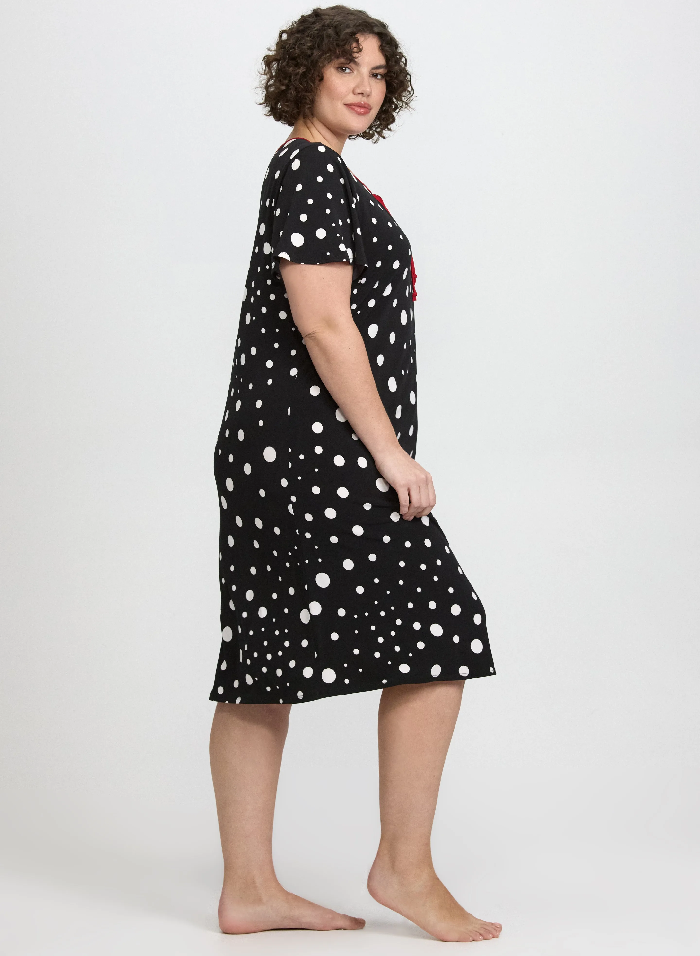 Dot Print Nightgown sold by Laura product image thumbnail 2