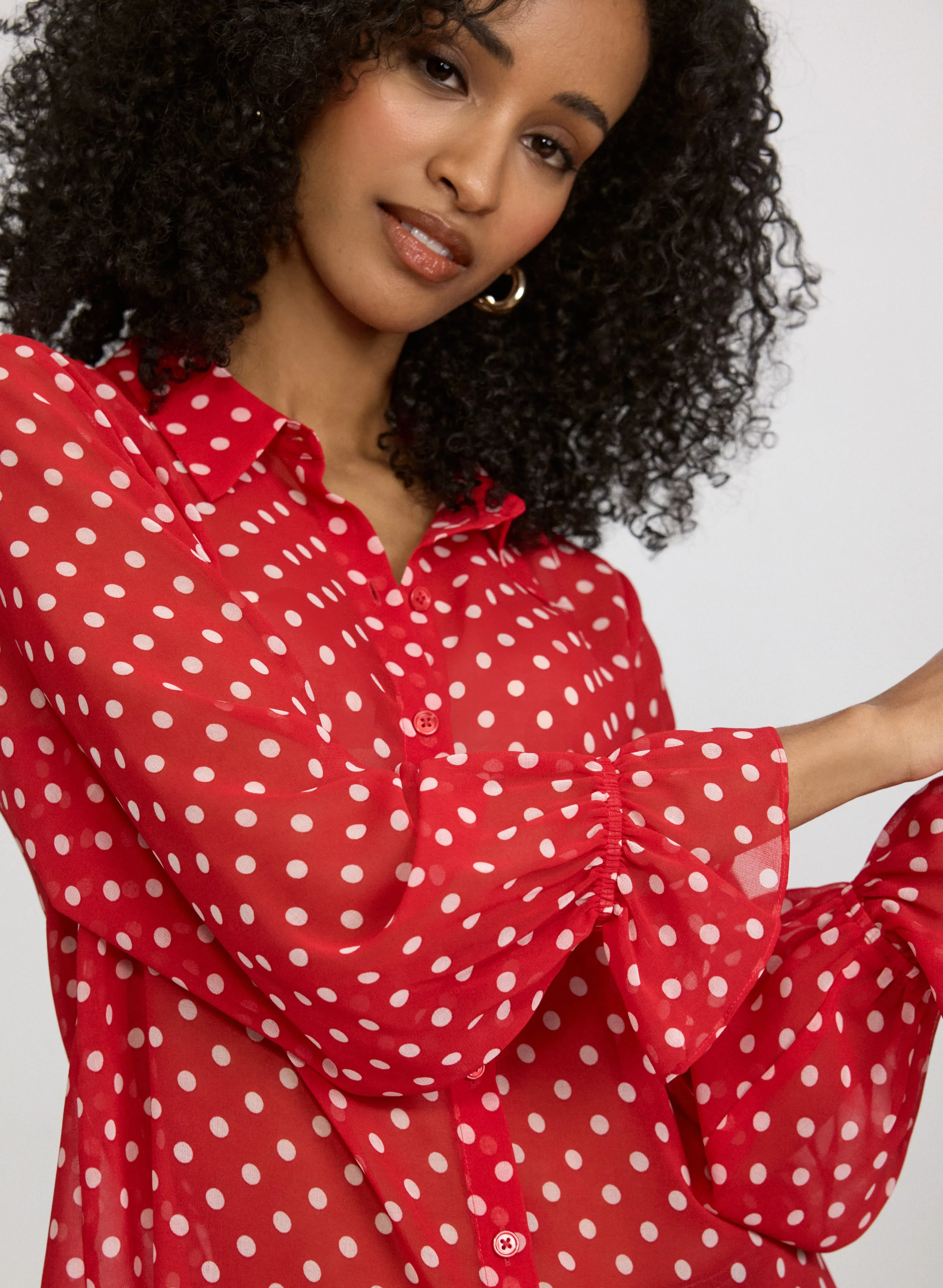 Polka Dot Print Blouse sold by Laura product image thumbnail 4