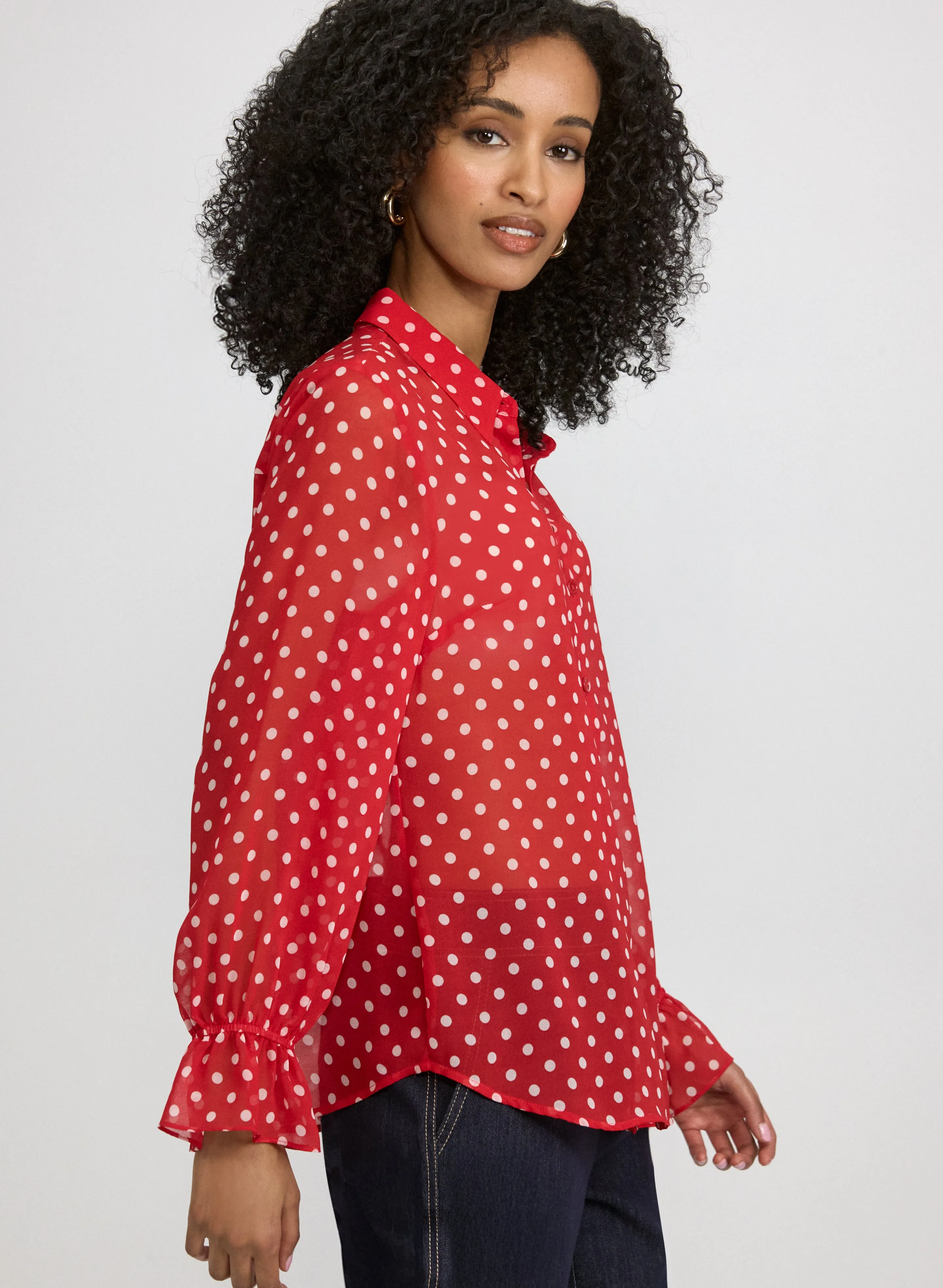 Polka Dot Print Blouse sold by Laura product image thumbnail 5