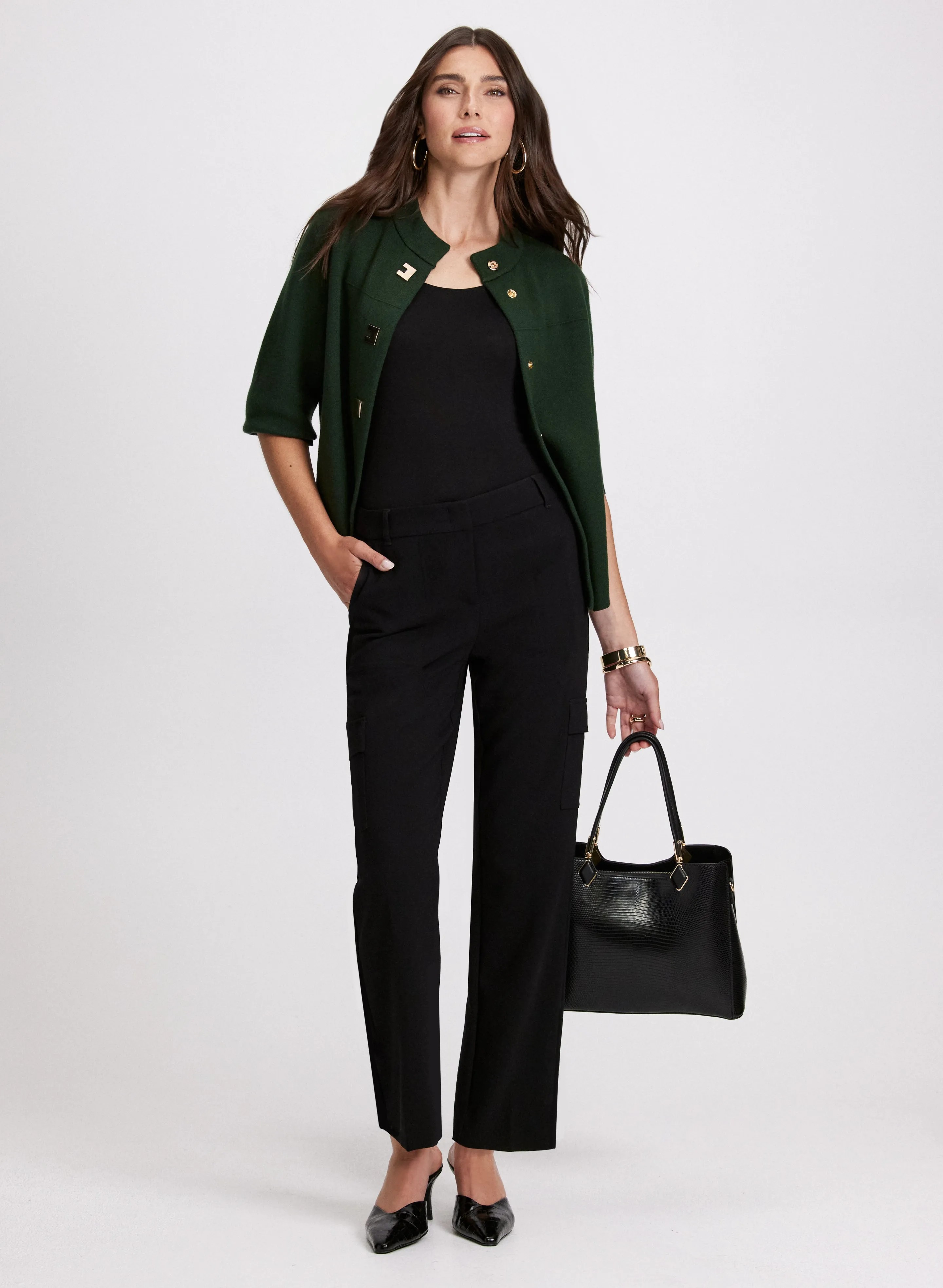 Button-Up Cardigan & Cargo Pants sold by Laura