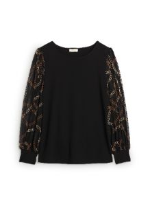 Chain Print Sleeve Top sold by Laura