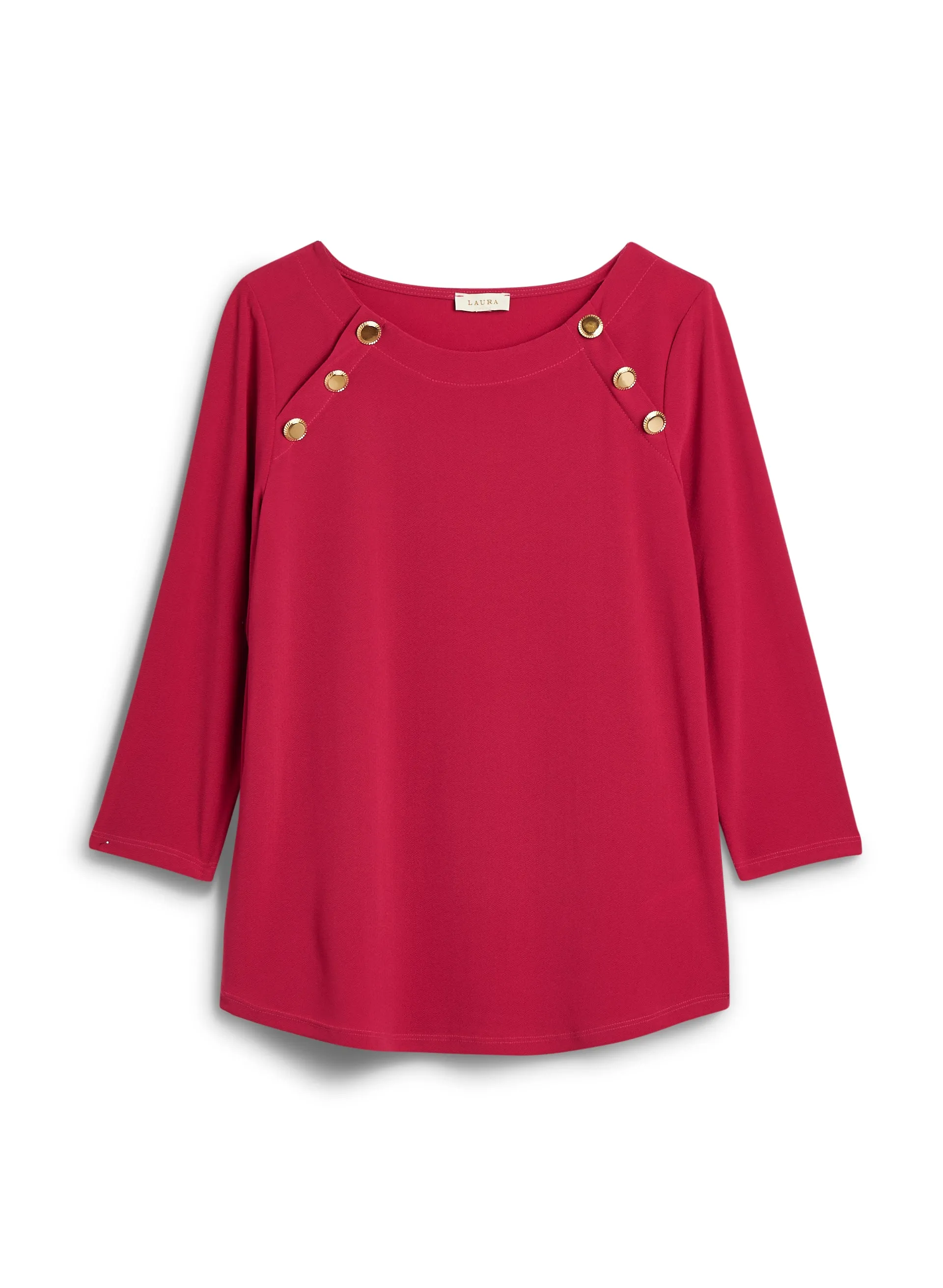 Golden Button Detail Crepe Top sold by Laura product image thumbnail 5