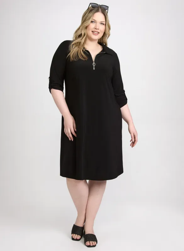 Half-Zip Jersey Dress sold by Laura