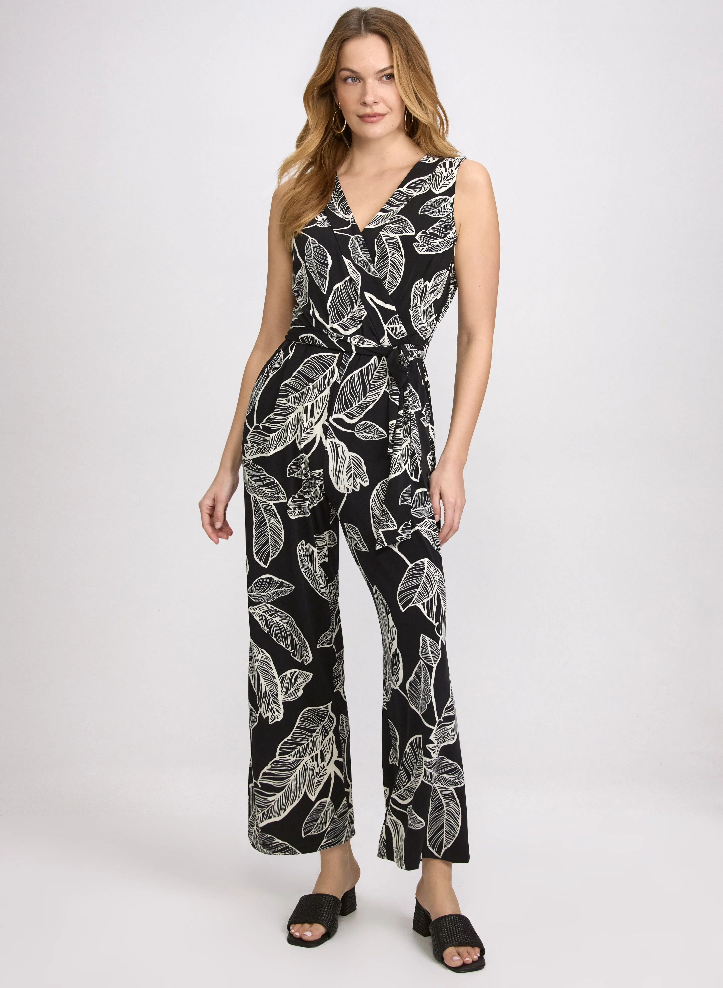 Leaf Print Jumpsuit sold by Laura