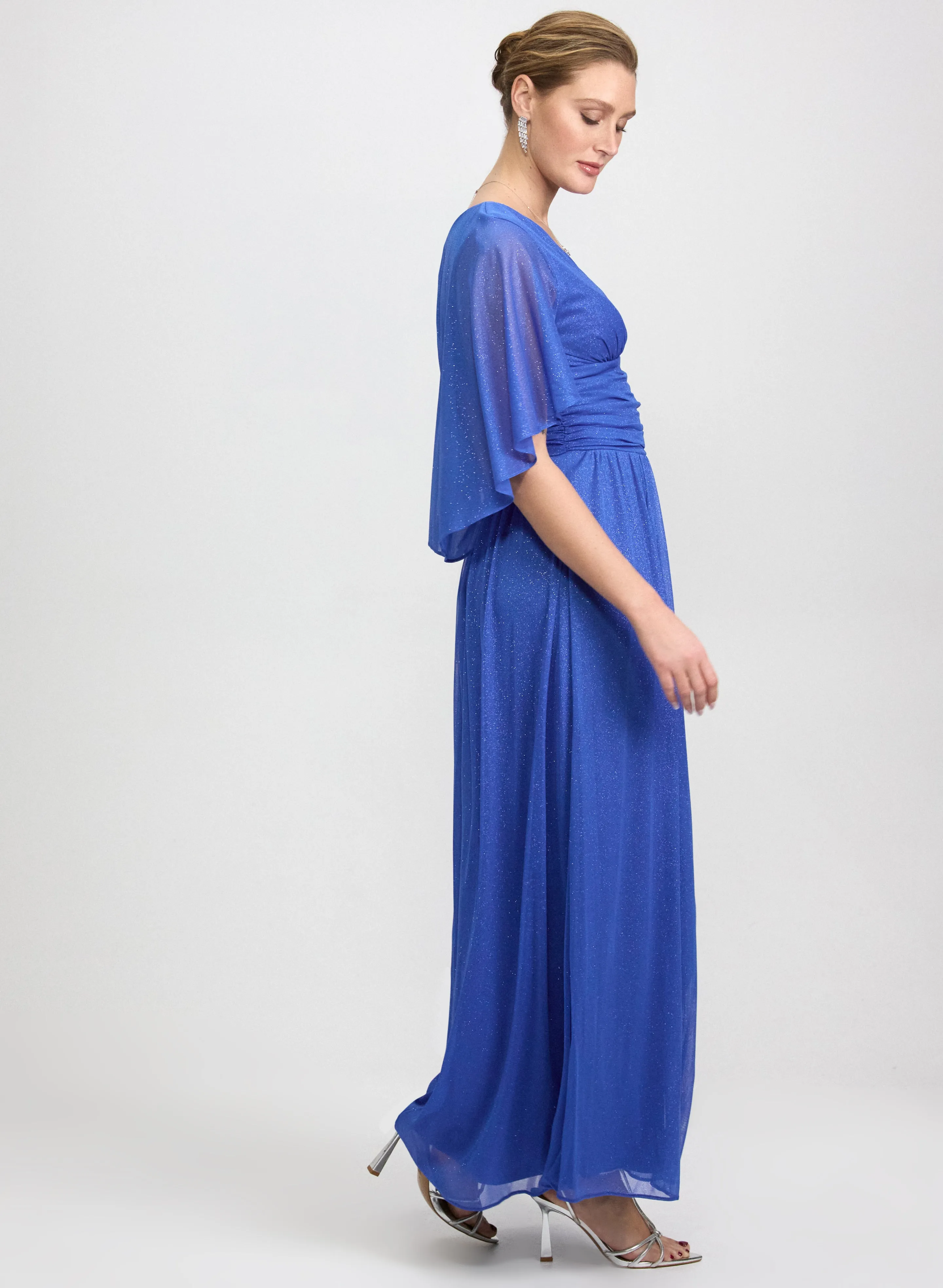 Glitter Mesh Capelet Dress sold by Laura product image thumbnail 3