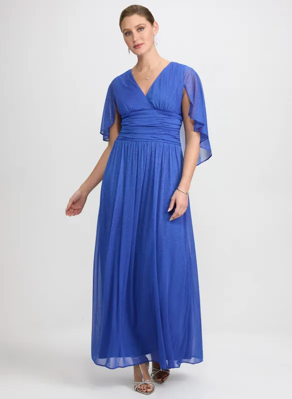 Glitter Mesh Capelet Dress sold by Laura