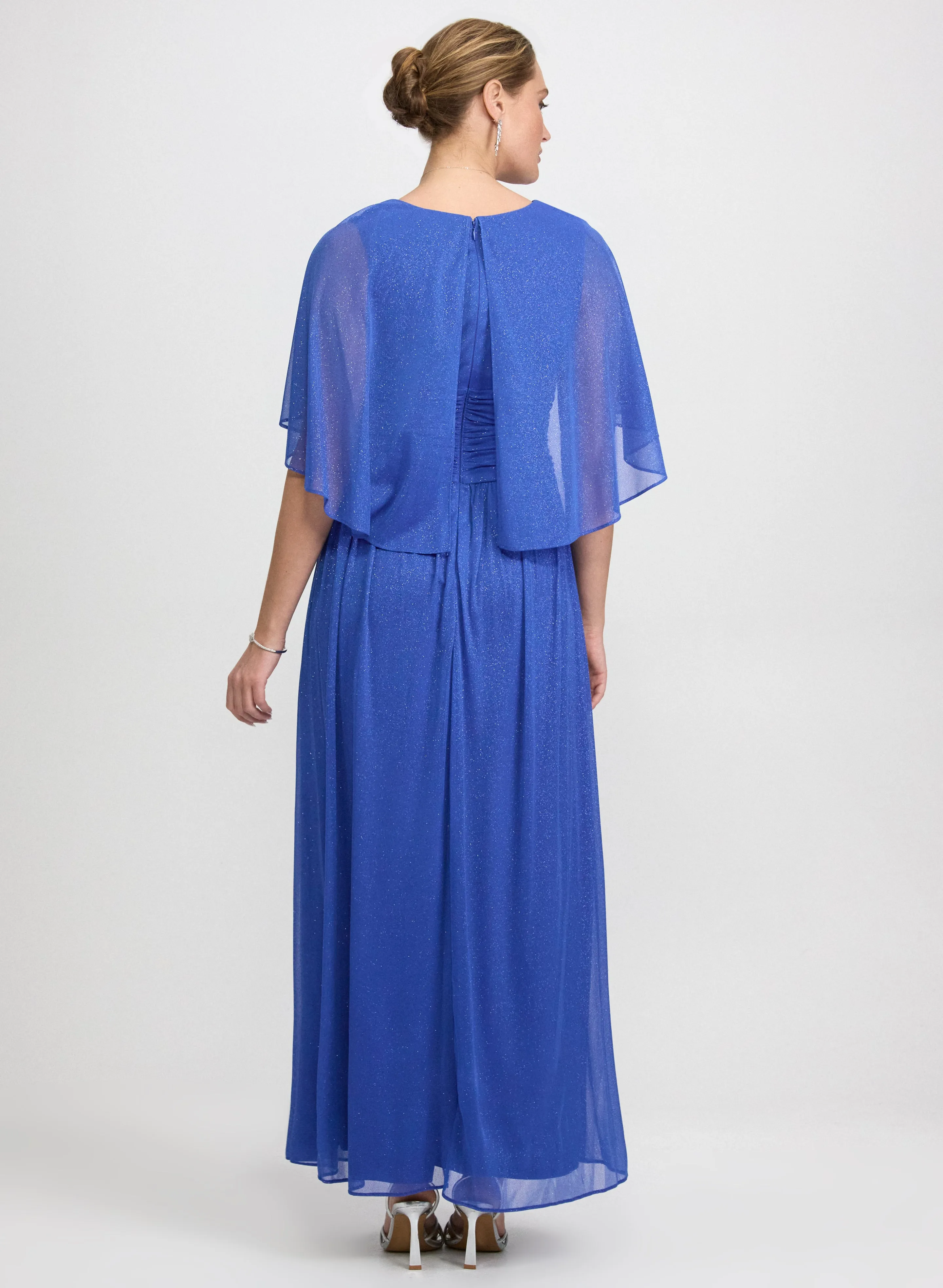 Glitter Mesh Capelet Dress sold by Laura product image thumbnail 2