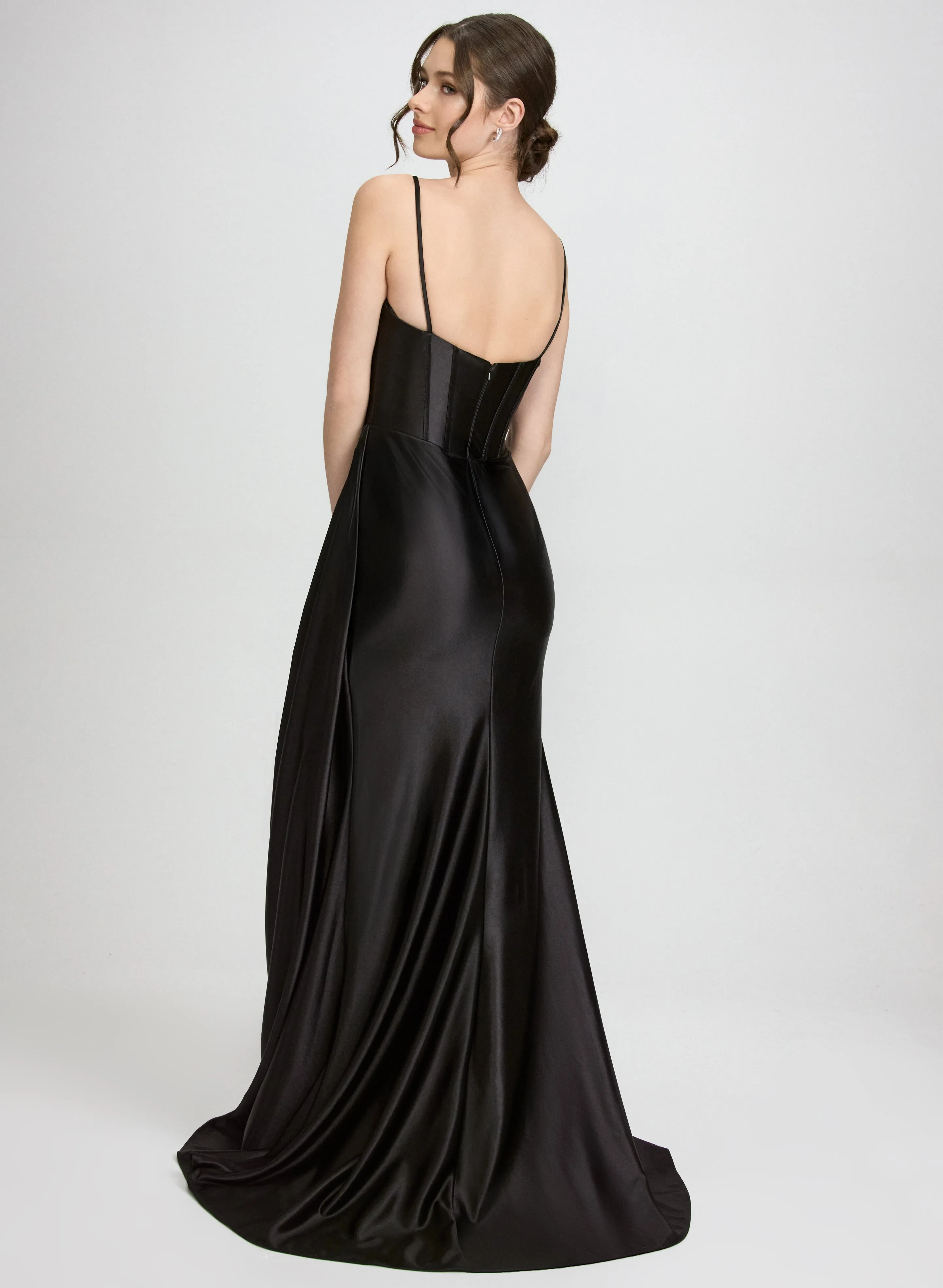 Slit Satin Dress sold by Laura product image thumbnail 4