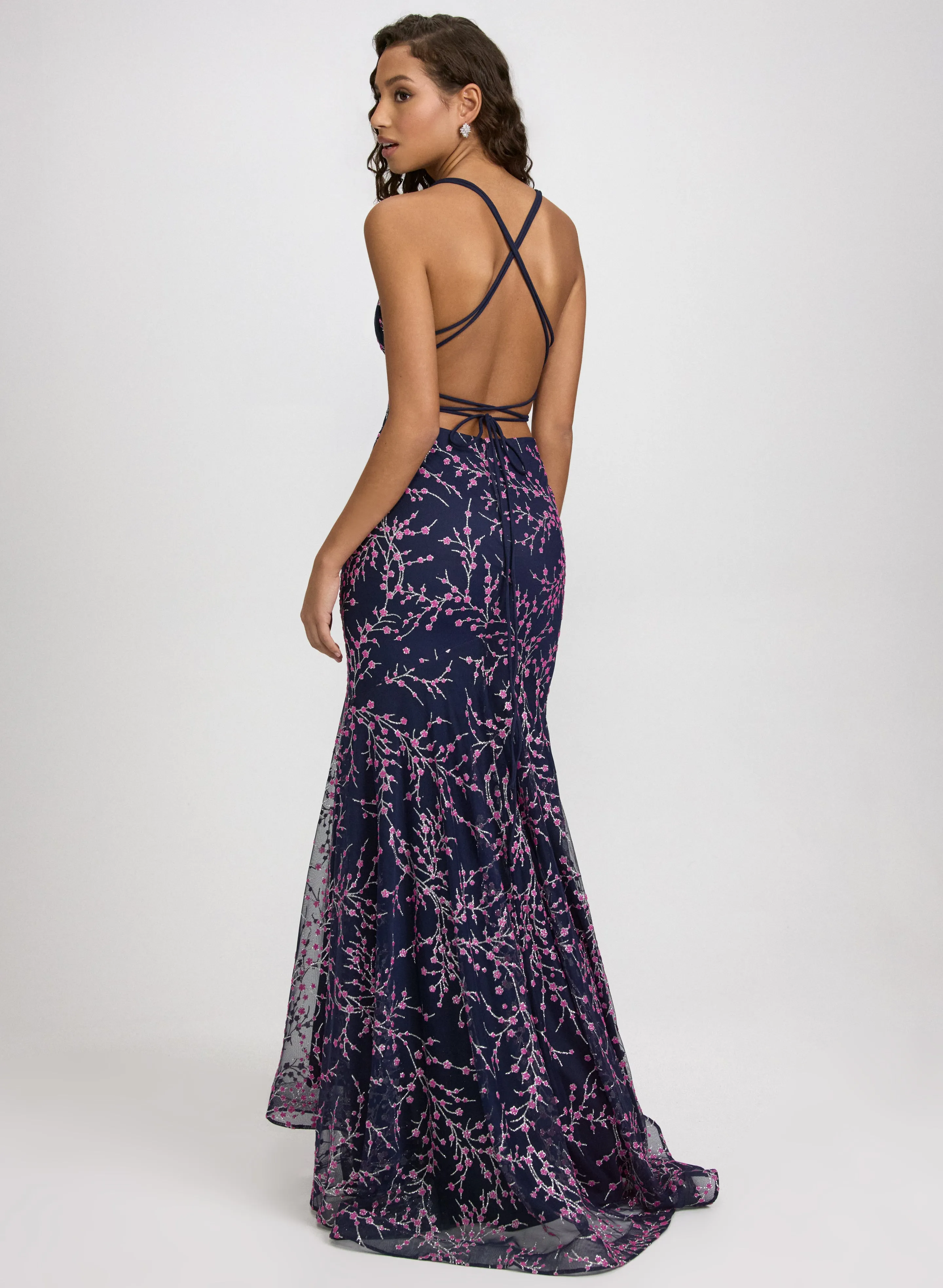 Glitter Floral Dress sold by Laura product image thumbnail 4