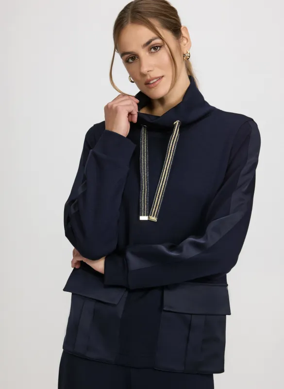 Satin Cargo Pocket Top sold by Laura