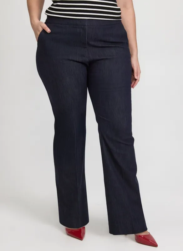 Flare-Leg Denim Pants sold by Laura