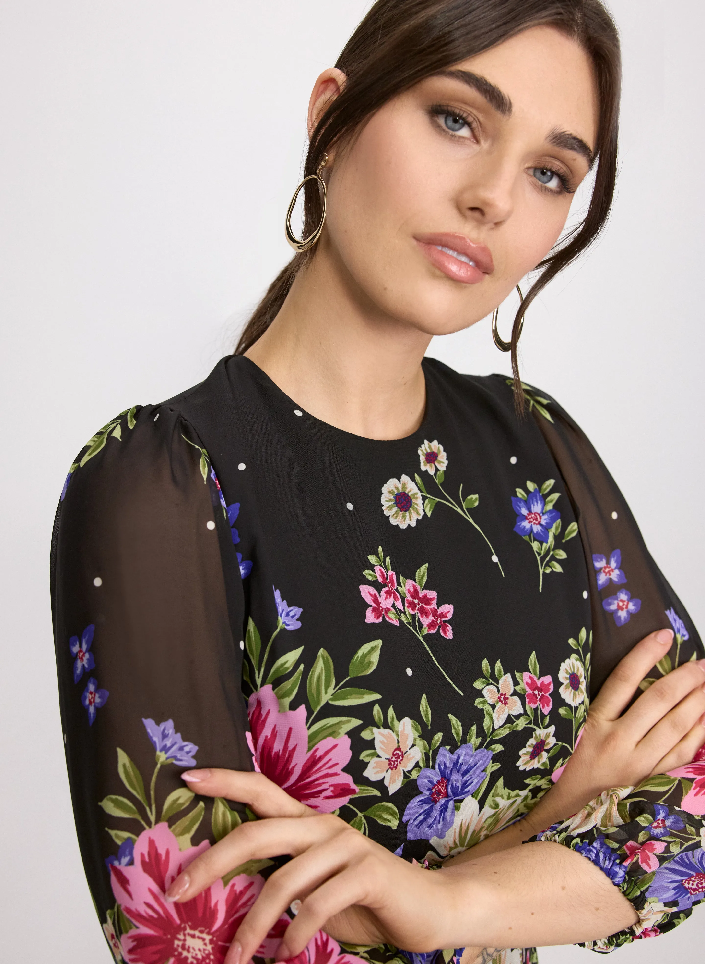 Cascade Floral Print Dress sold by Laura product image thumbnail 4