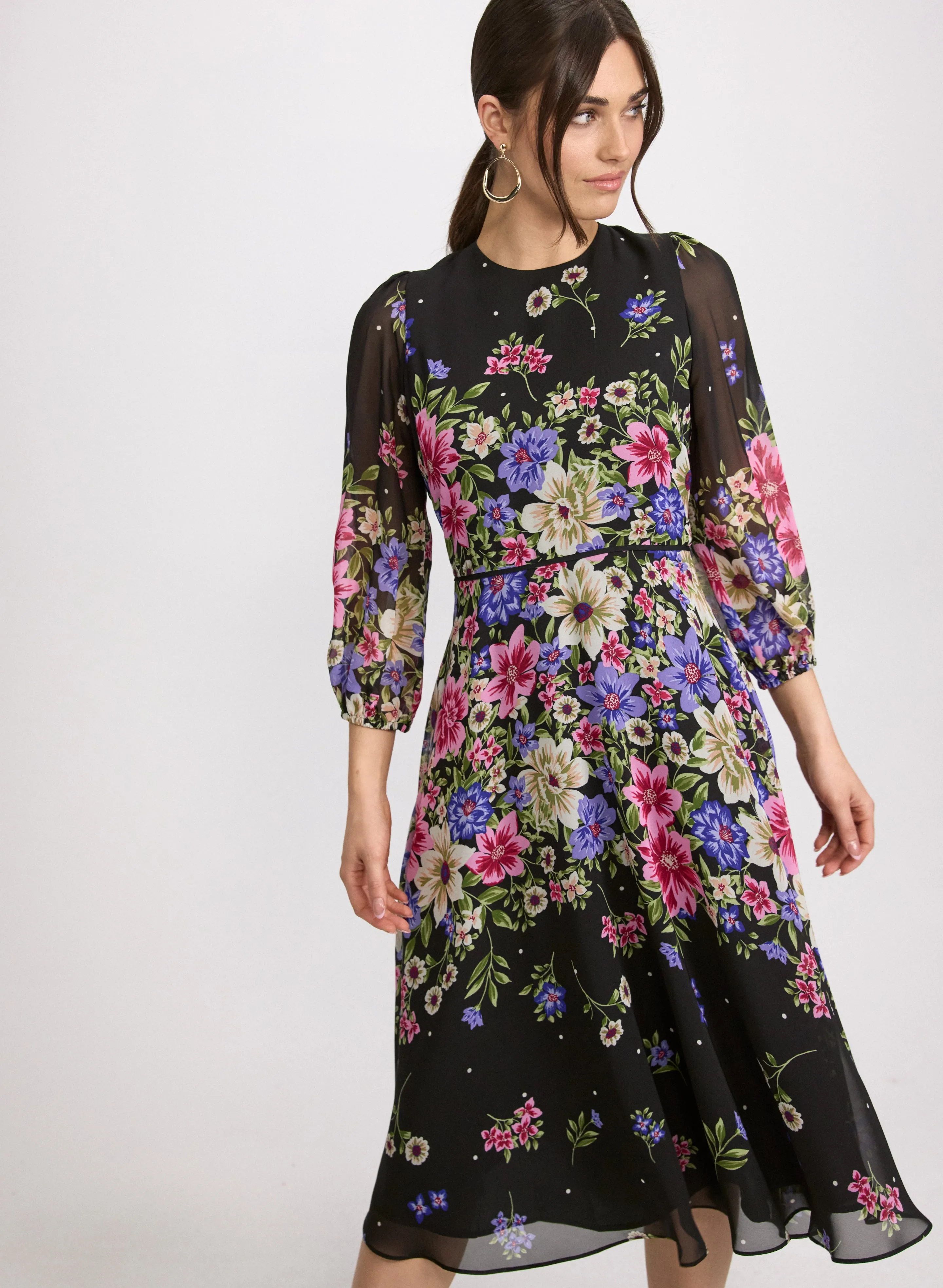 Cascade Floral Print Dress sold by Laura product image thumbnail 5