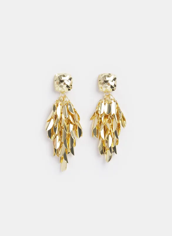 Leaf Cluster Drop Earrings made by Laura