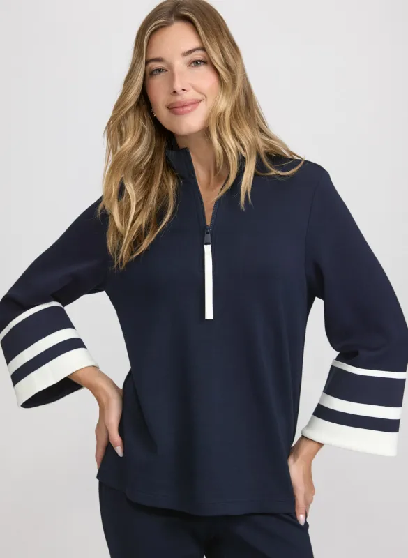 Half-Zip Scuba Top sold by Laura