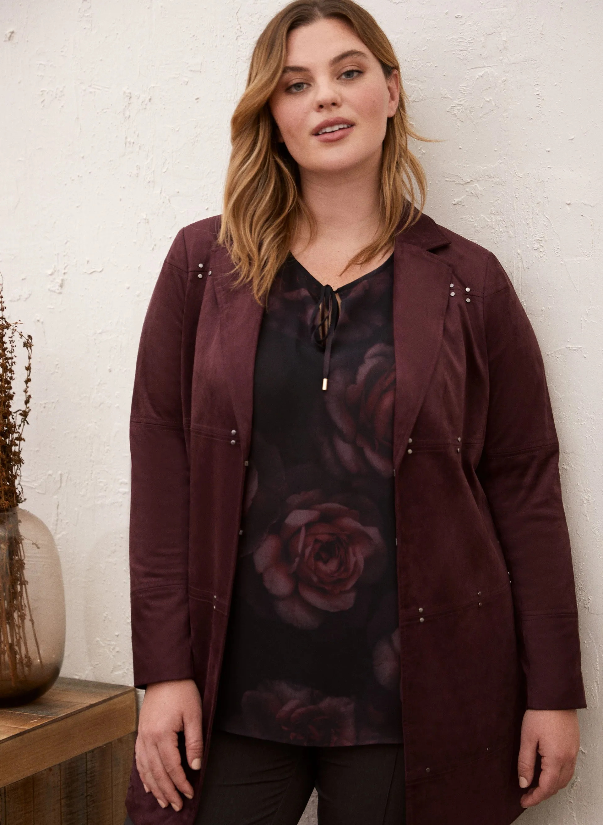 Long Notch Collar Jacket sold by Laura