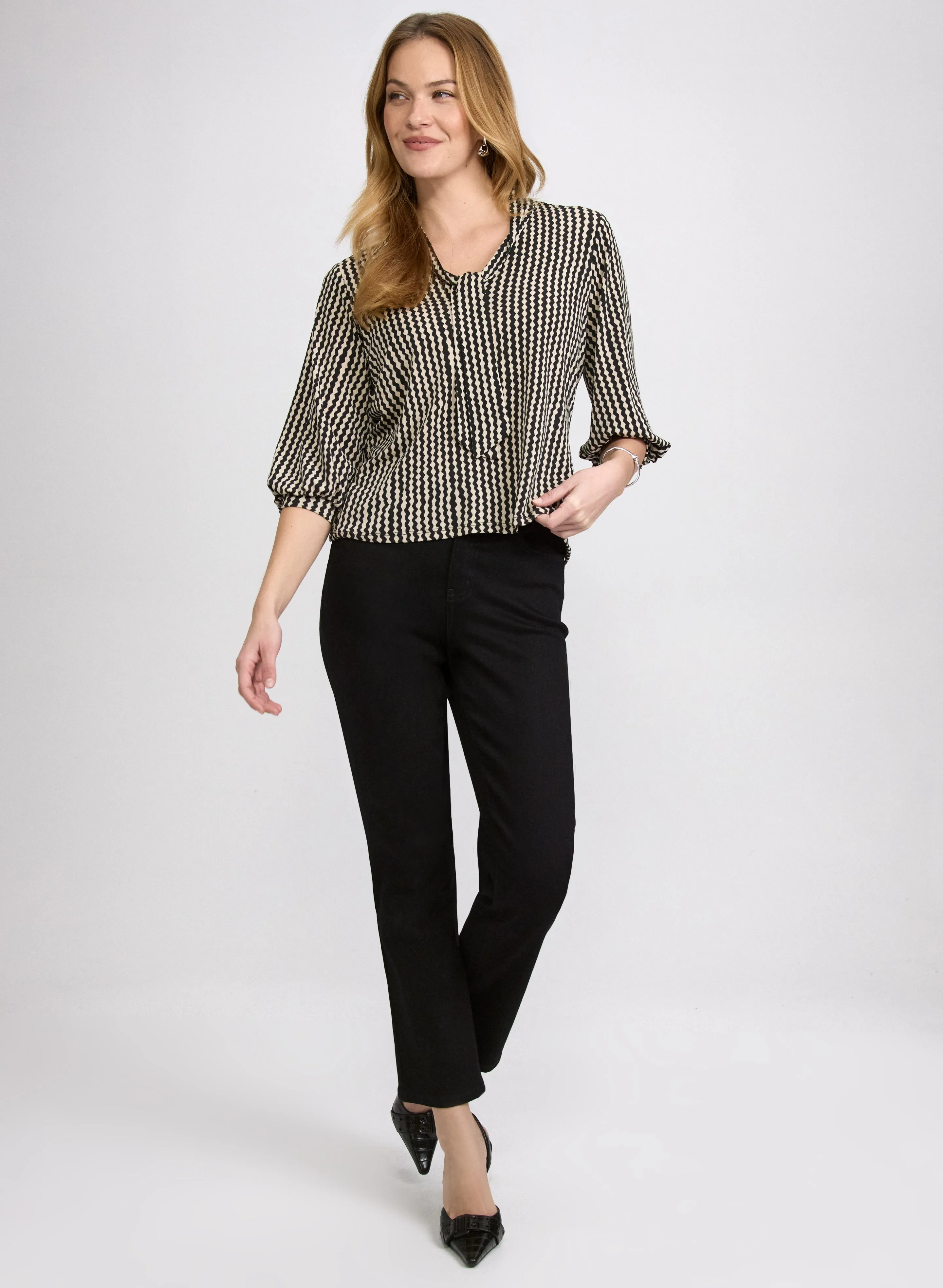 Wavy Stripe Print Top sold by Laura product image thumbnail 3
