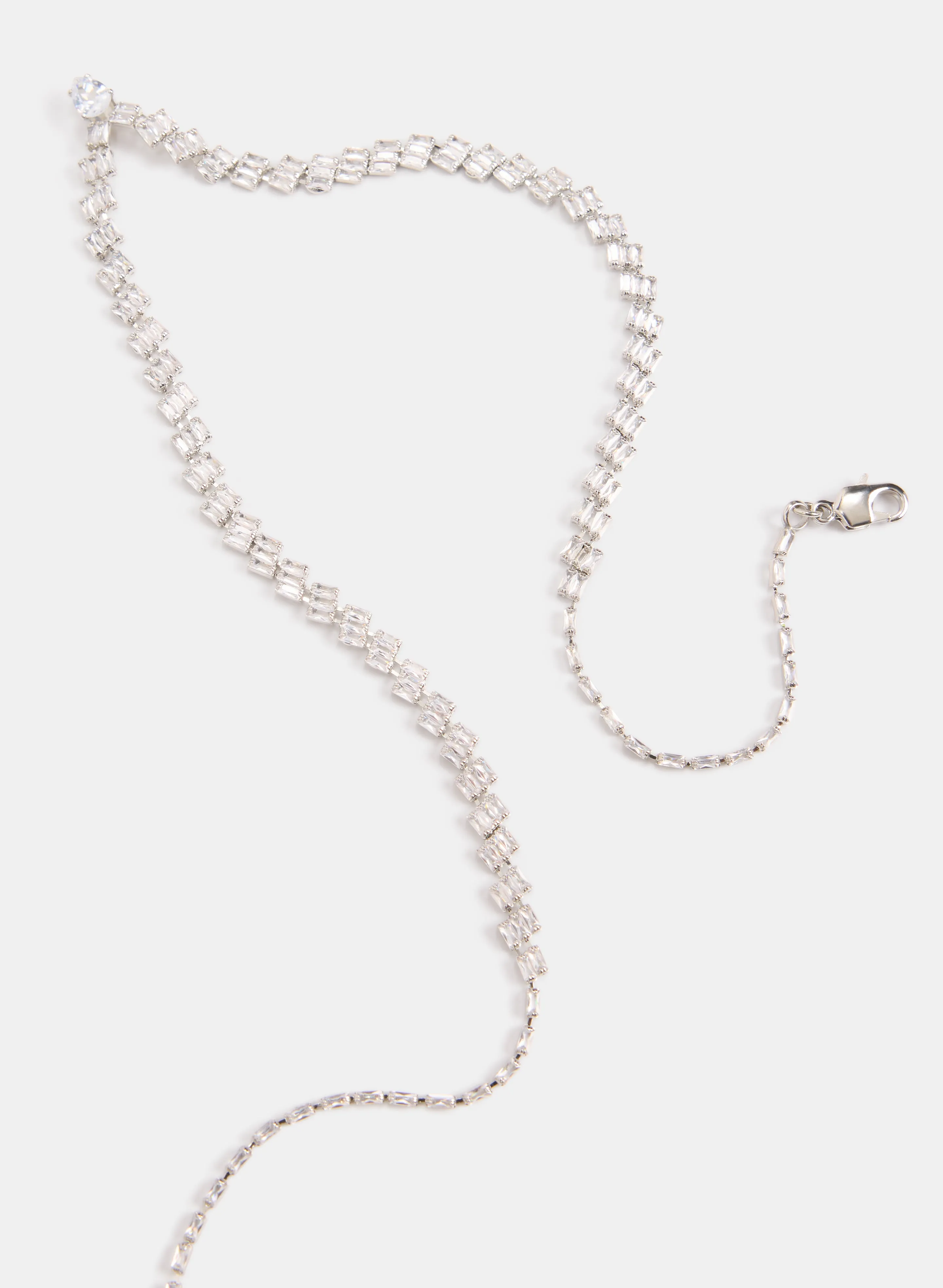 Crystal Baguette Necklace sold by Laura product image thumbnail 2