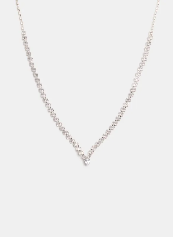 Crystal Baguette Necklace made by Laura