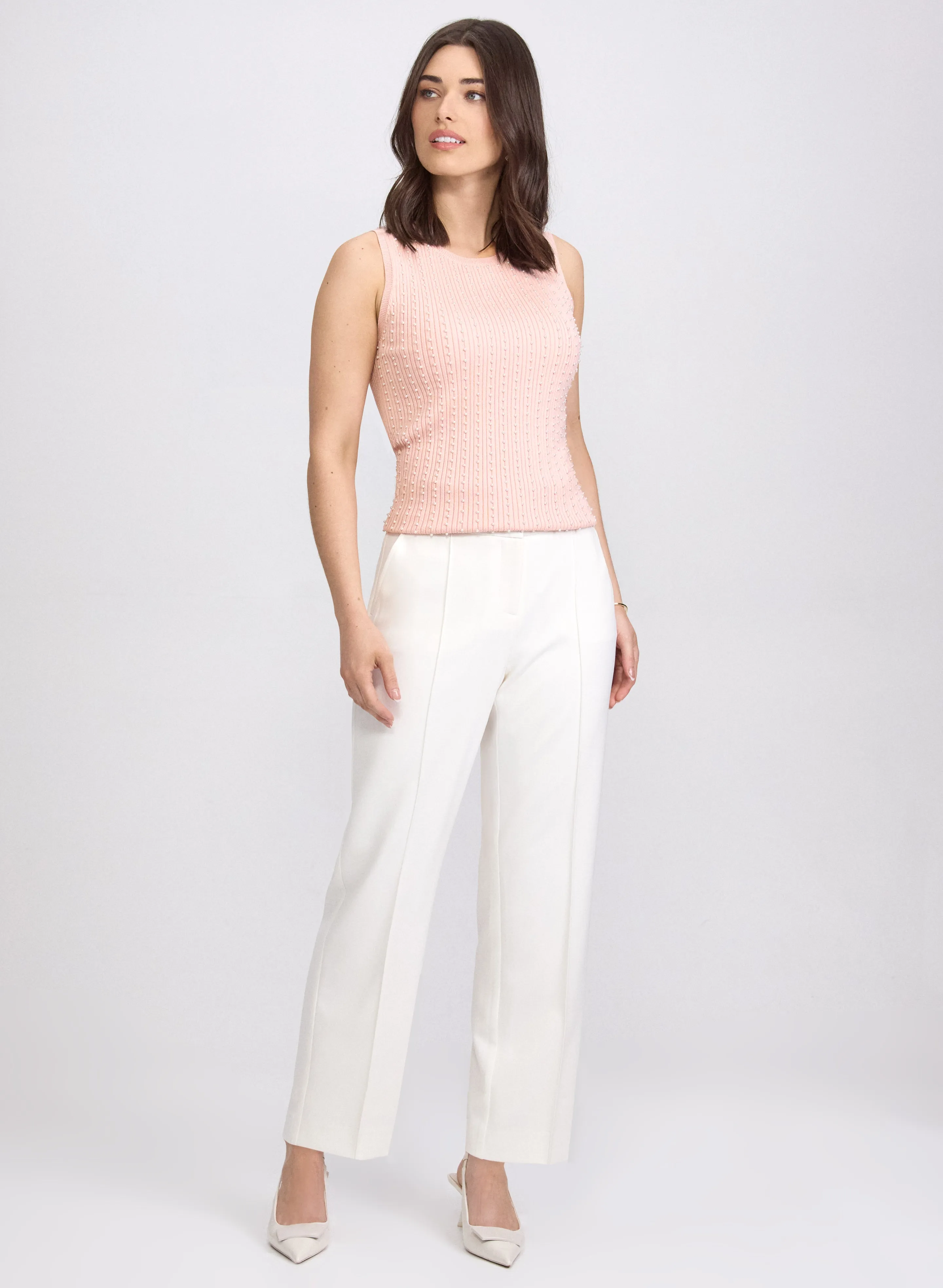 Pearl Embellished Sleeveless Knit sold by Laura product image thumbnail 4