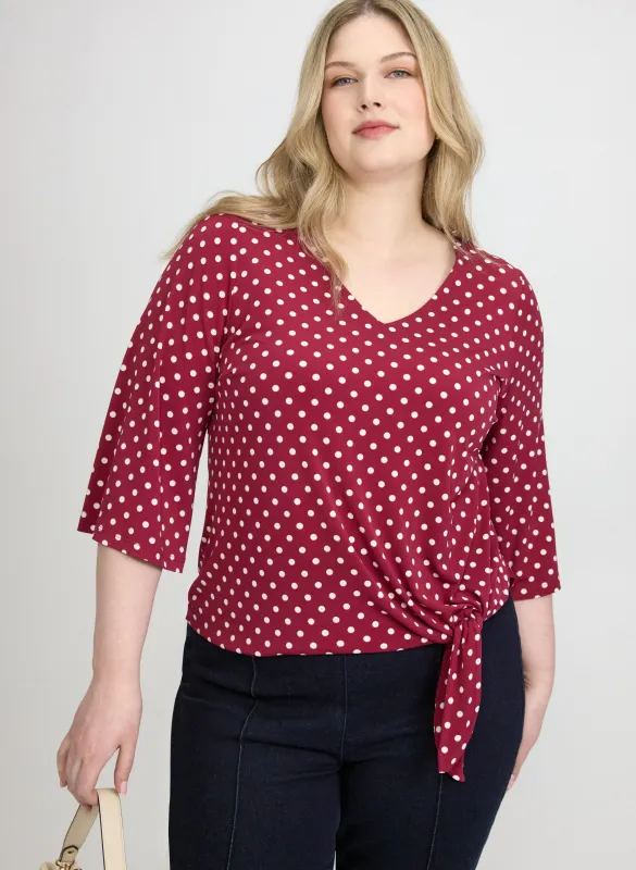 Knotted Polka Dot Top sold by Laura