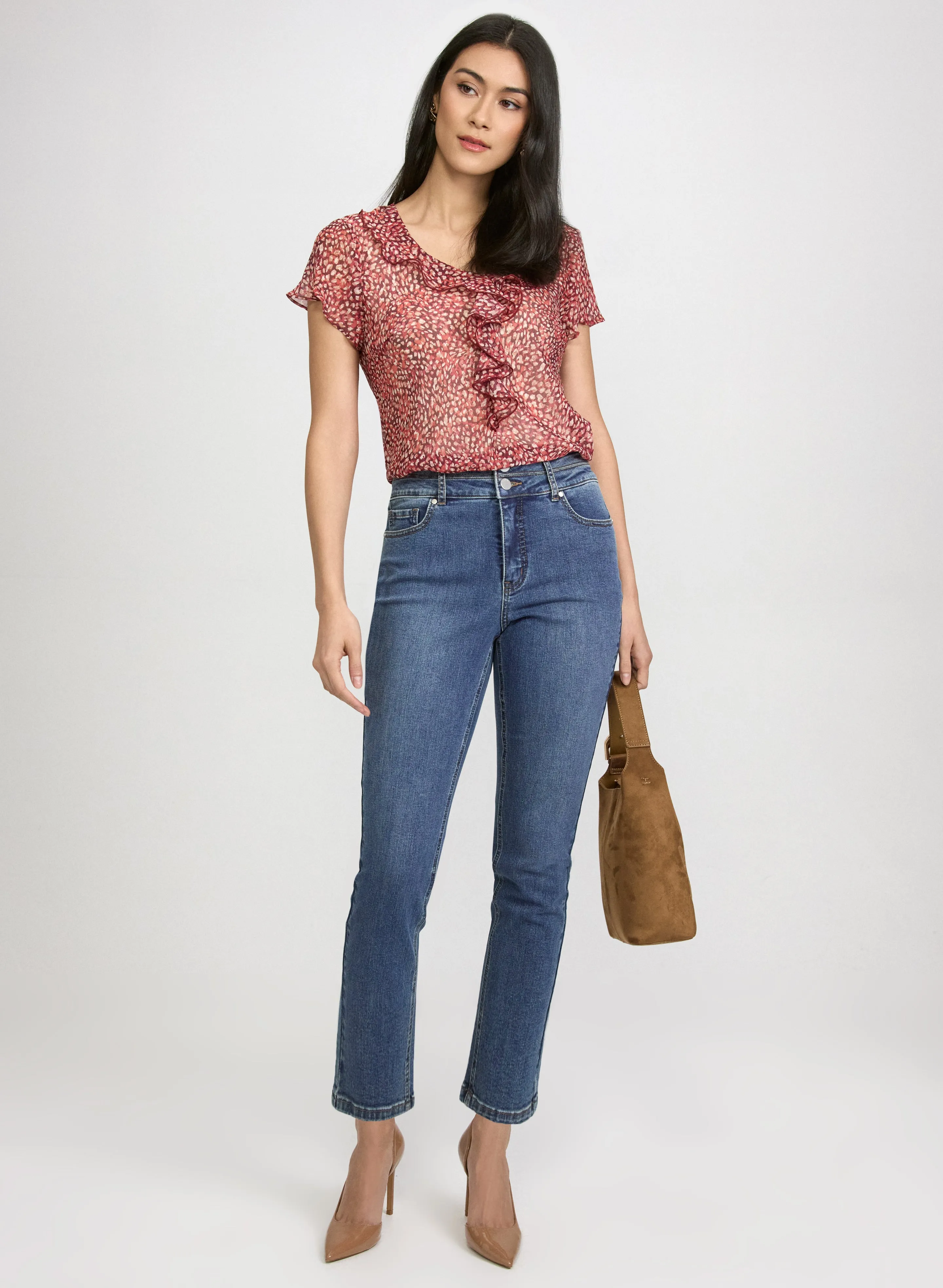 Ruffle V-Neck Blouse sold by Laura product image thumbnail 3