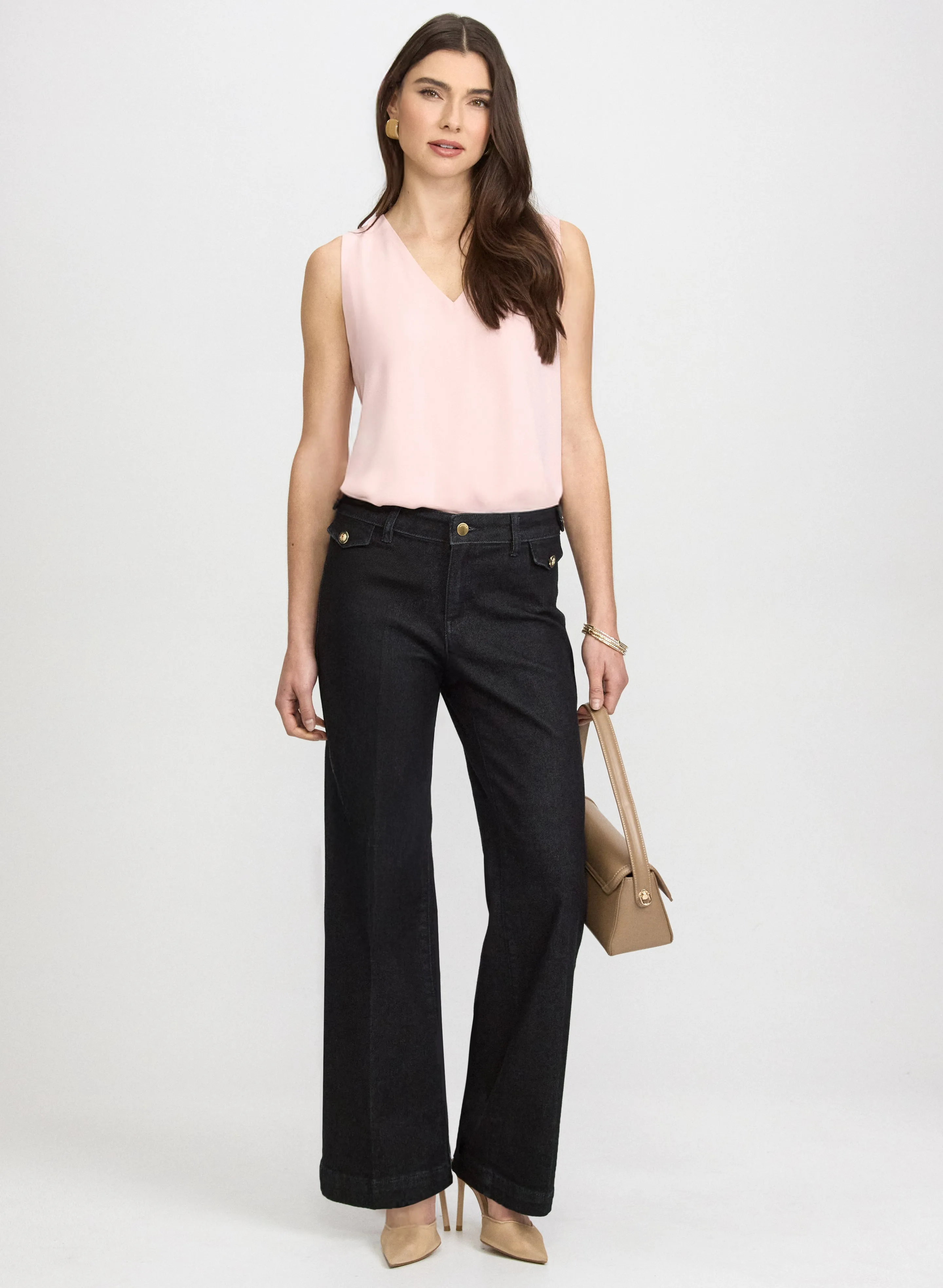 Sleeveless V-Neck Blouse sold by Laura product image thumbnail 3