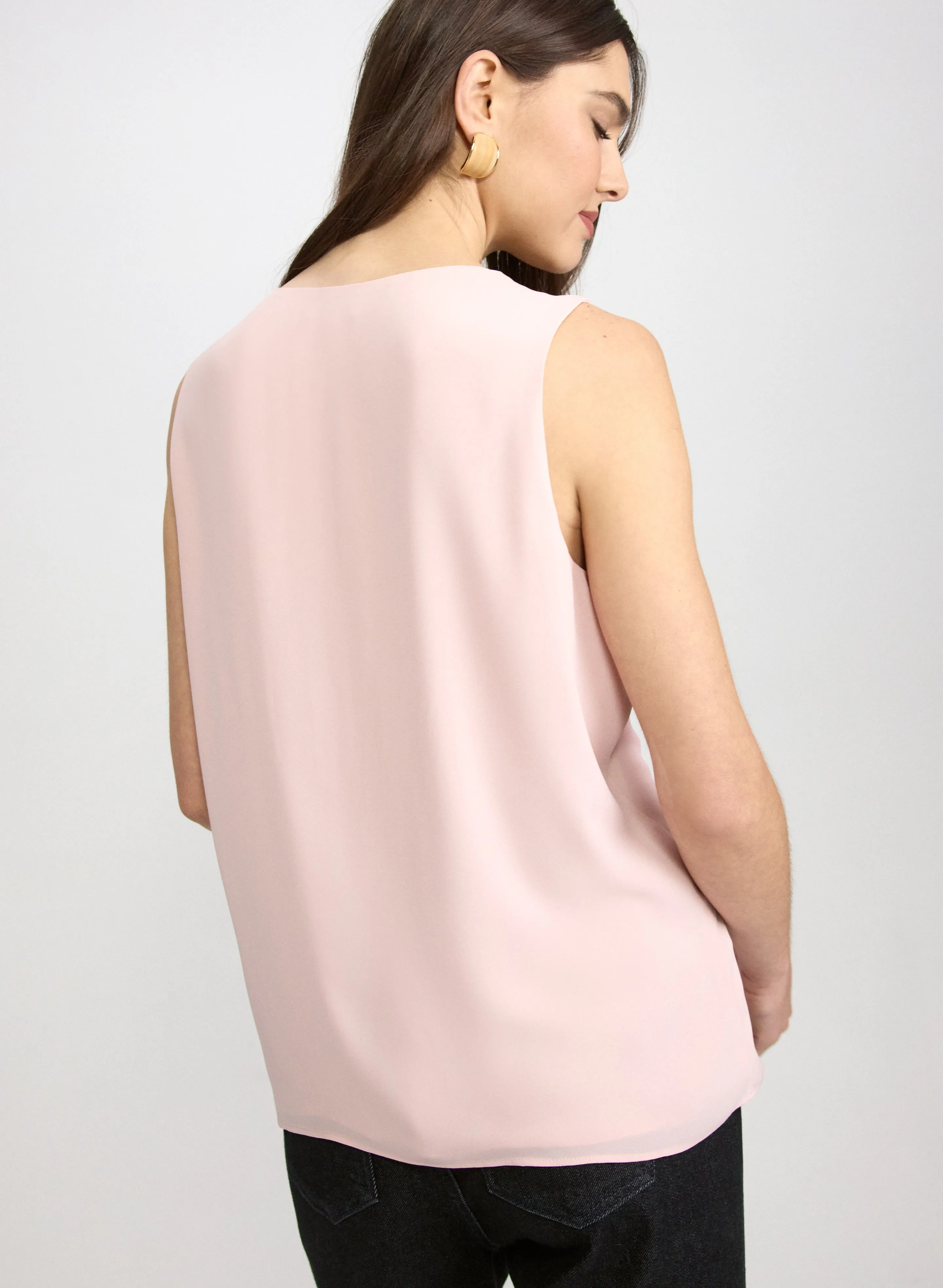 Sleeveless V-Neck Blouse sold by Laura product image thumbnail 4