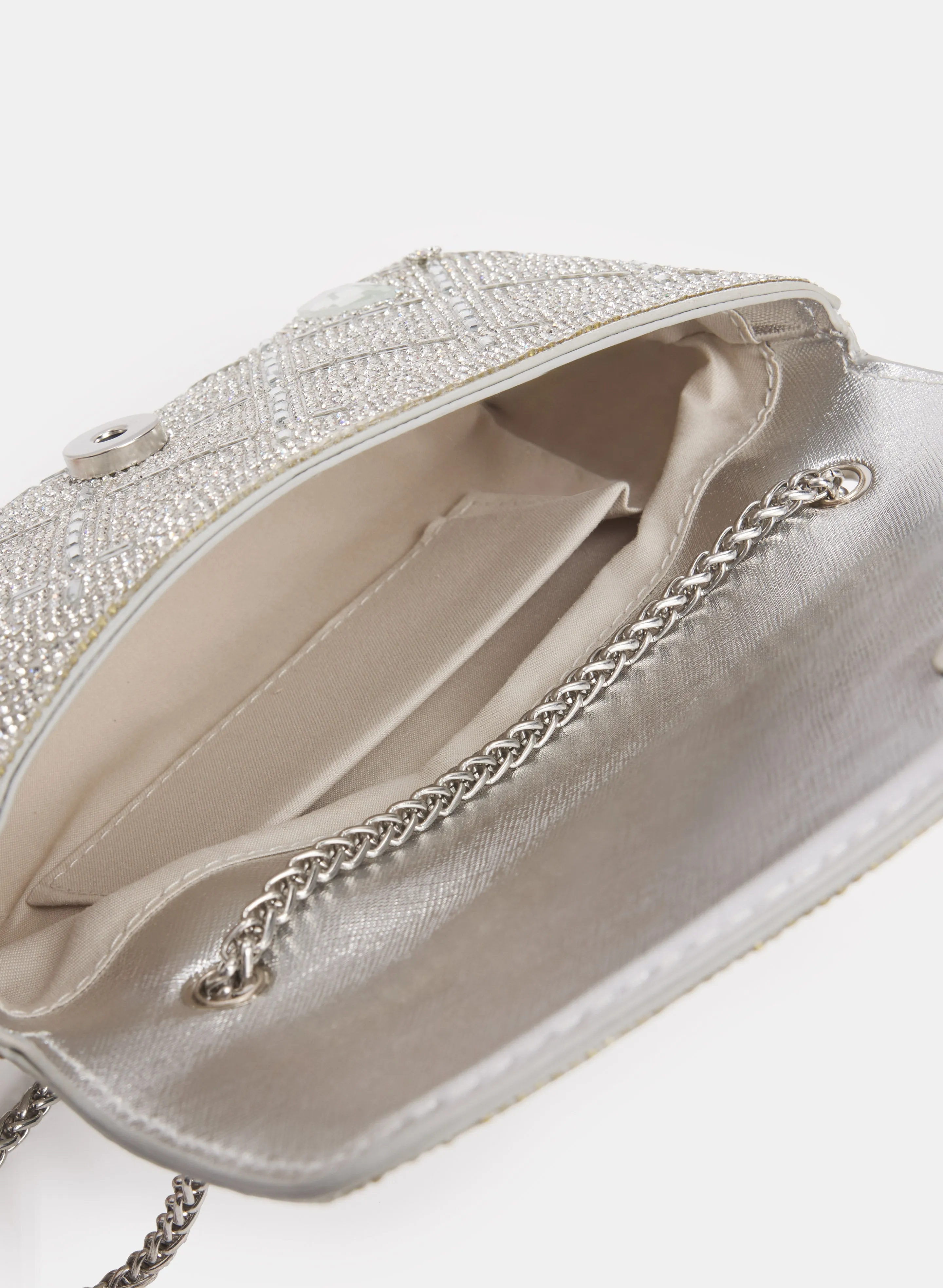 Diamond-Shape Stone Clutch sold by Laura product image thumbnail 3