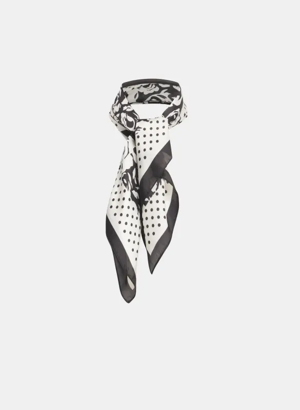 Rose & Dot Print Neckie Scarf sold by Laura