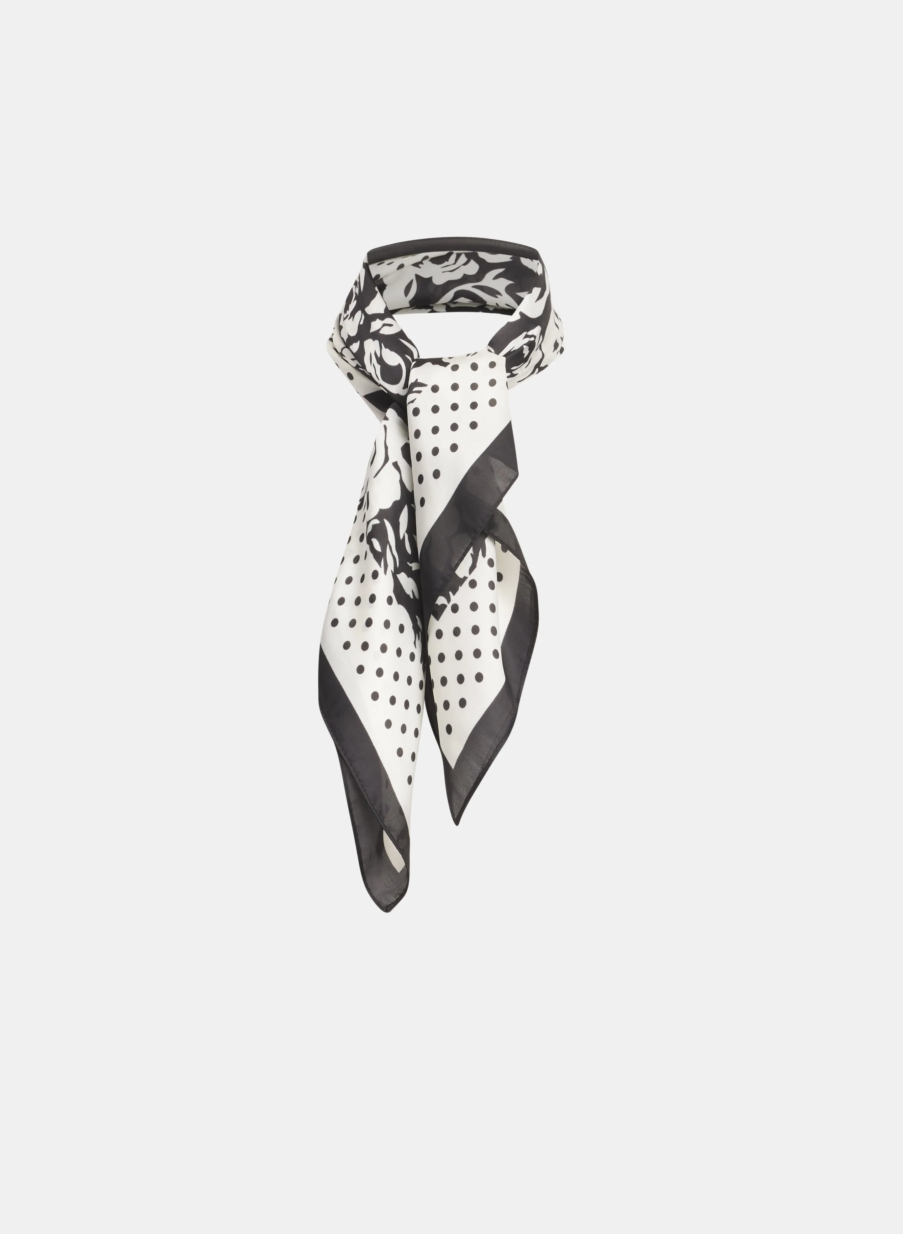 Rose & Dot Print Neckie Scarf sold by Laura