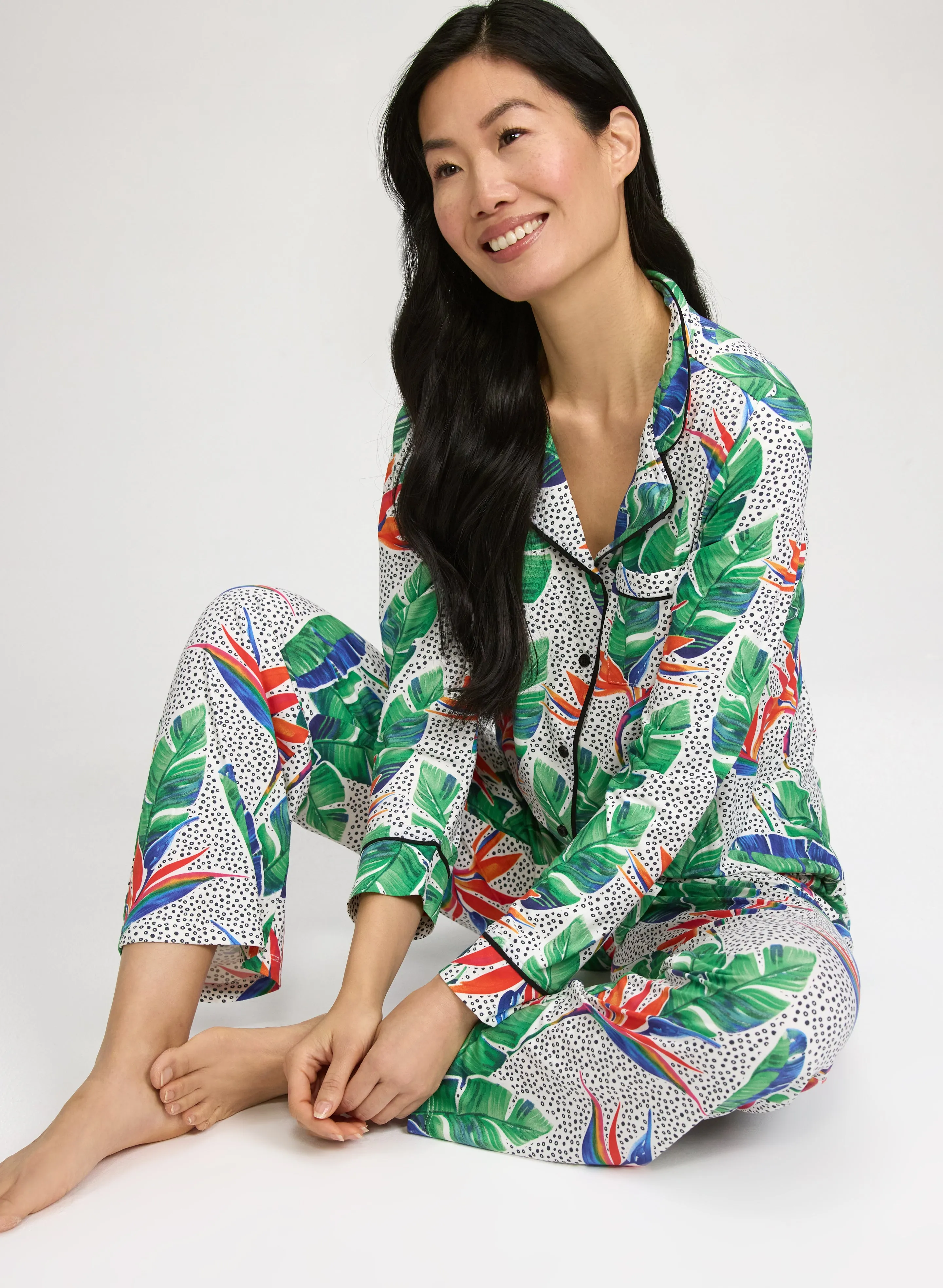 Simon Chang - Mixed Tropical Print Pyjama Set sold by Laura product image thumbnail 2